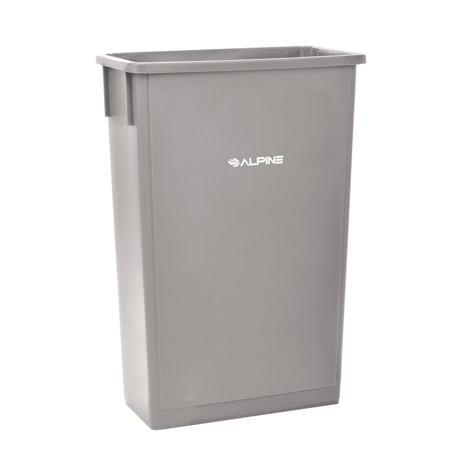 Slim 23 Gallon Indoor Trash Can, Plastic, Gray Alpine Industries Flipcost