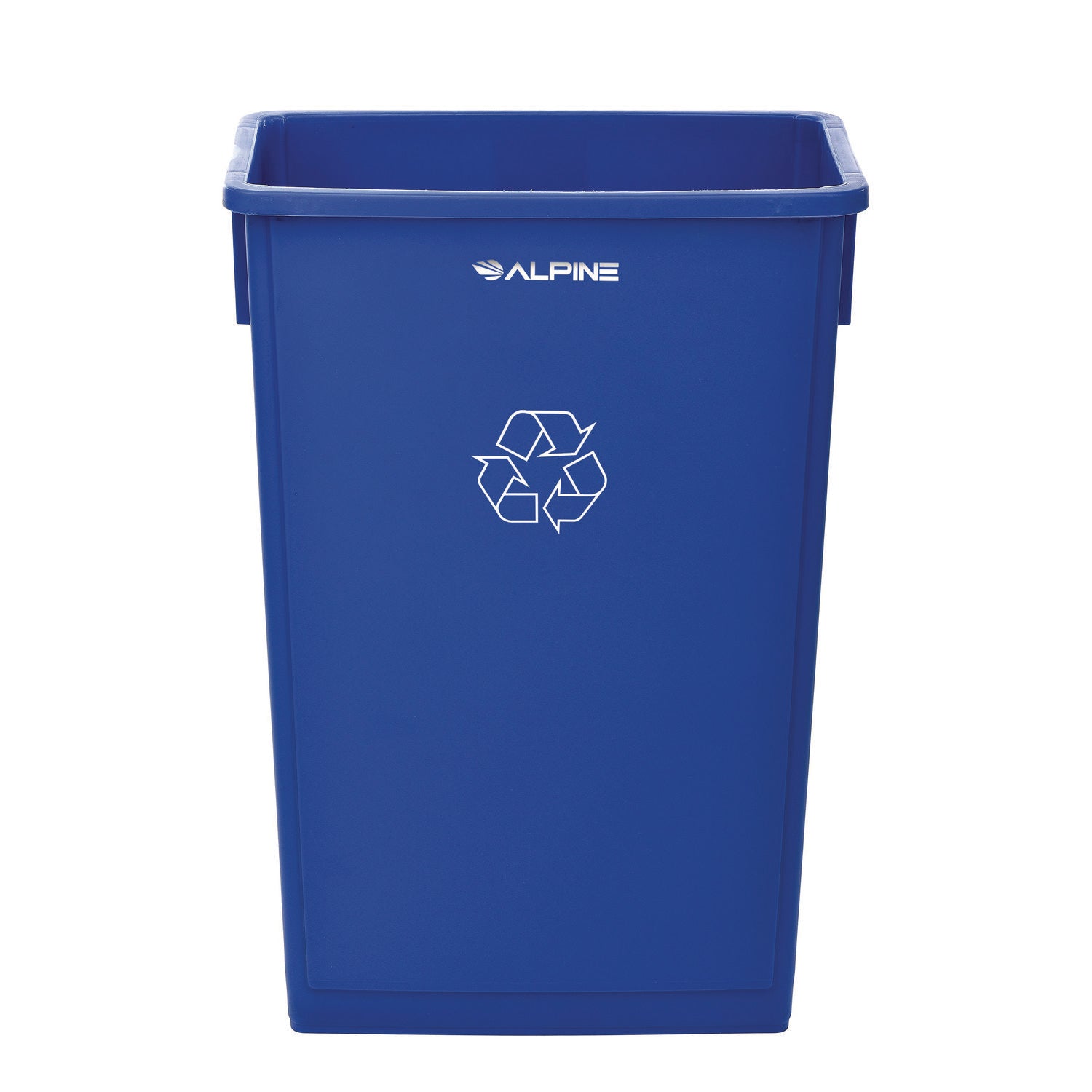 Slim 23 Gallon Recycling Bin, Plastic, Blue Alpine Industries Flipcost