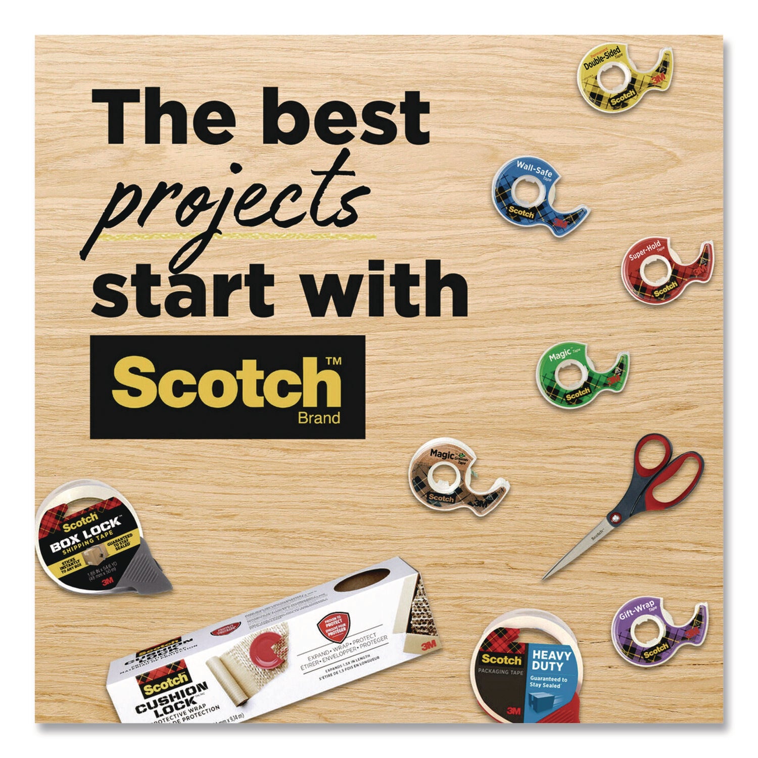 Scotch® Magic Tape Cabinet Pack, 1" Core, 0.75" x 27.7 yds, Clear, 12/Pack