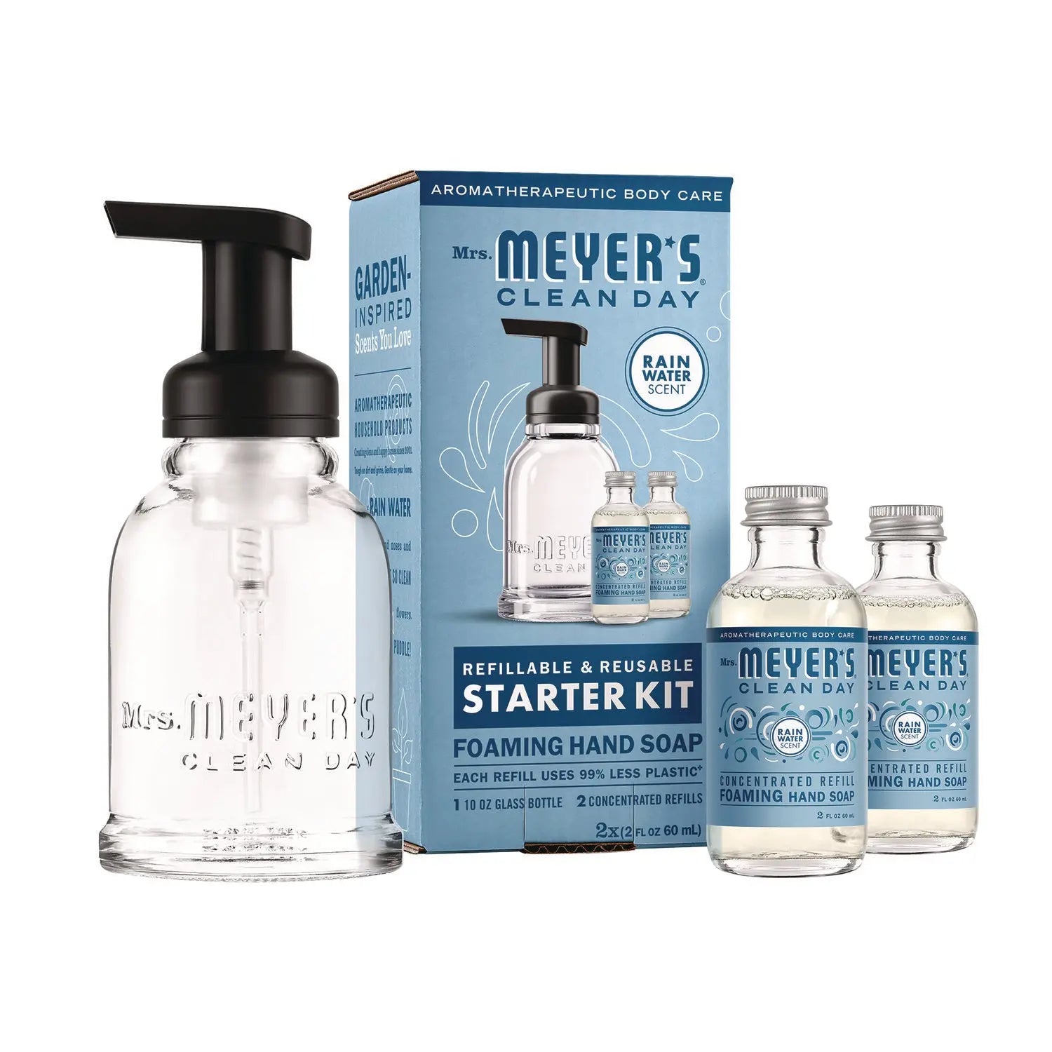 Mrs. Meyer's® Foaming Hand Soap Concentrate Starter Kit, Rain Water, (2) 2 oz Refill Bottles, 10 oz Dispenser Bottle Mrs. Meyer's® Flipcost