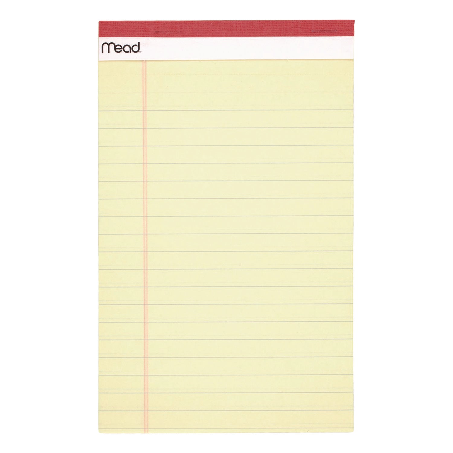 Mead® Notepad, Wide/Legal Rule, 50 Canary 5 x 8 Sheets, 4/Pack