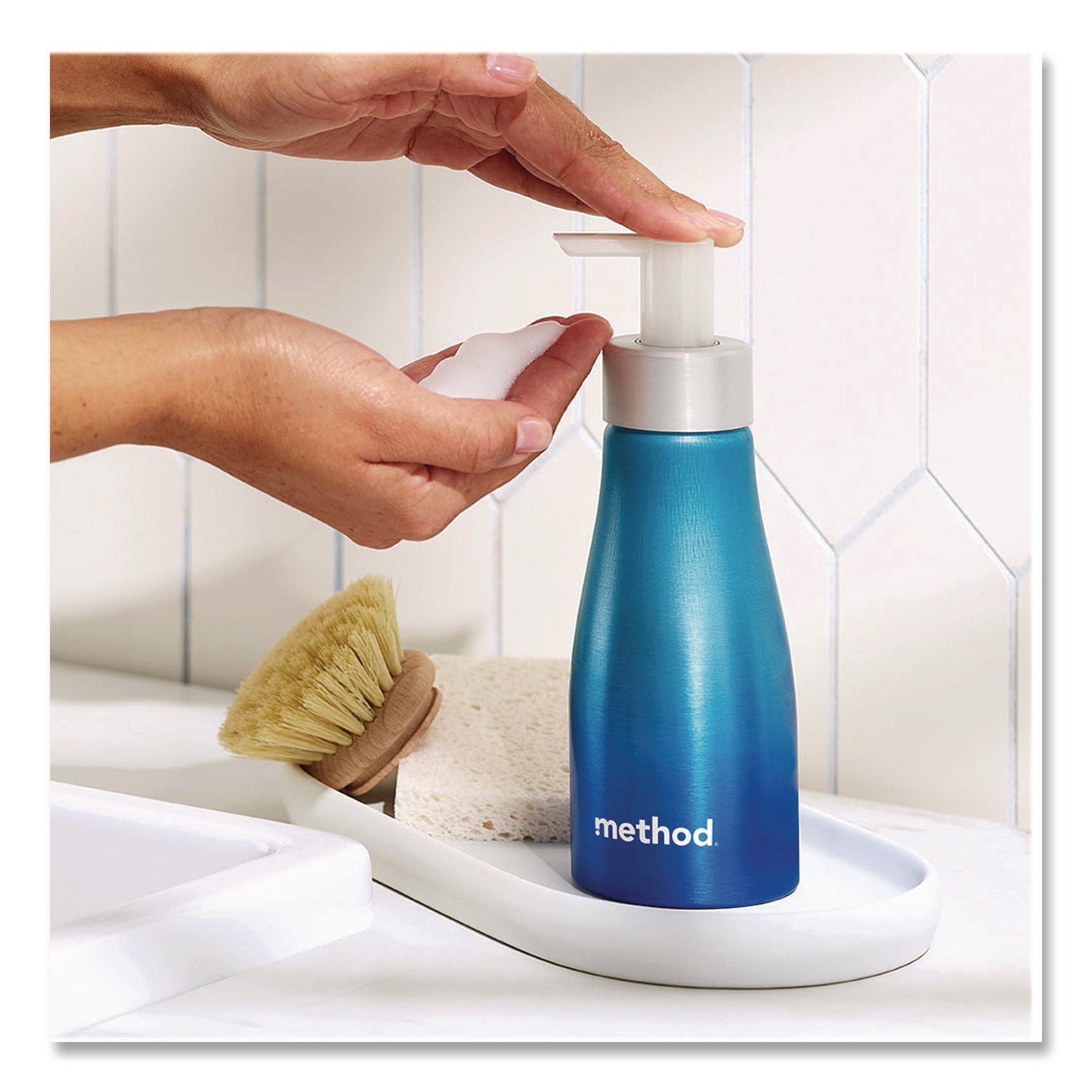 Method® Refill + Reuse Foaming Hand Soap Refill Kit, Sea Minerals, (2) 1 oz Refill Bottles, 10 oz Dispenser Bottle