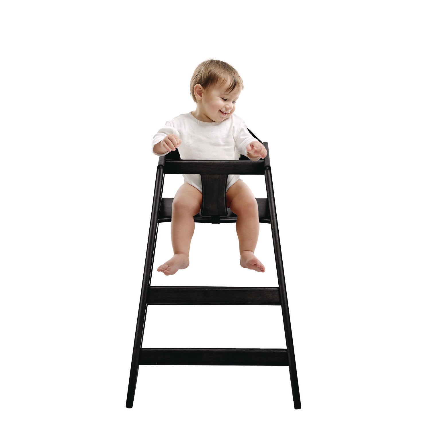 Wooden Stackable High Chair, Supports Up to 50 lb, 29.02" h, Espresso Alpine Industries Flipcost