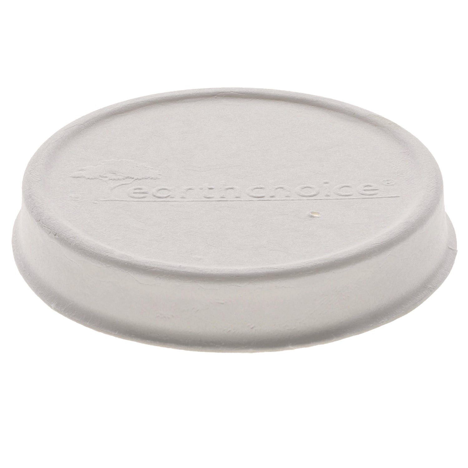 EarthChoice PFAS-Free Compostable Soup Cup Lid, For 8-16 oz Soup Cups, 4" Diameter, White, Sugarcane, 500/Carton