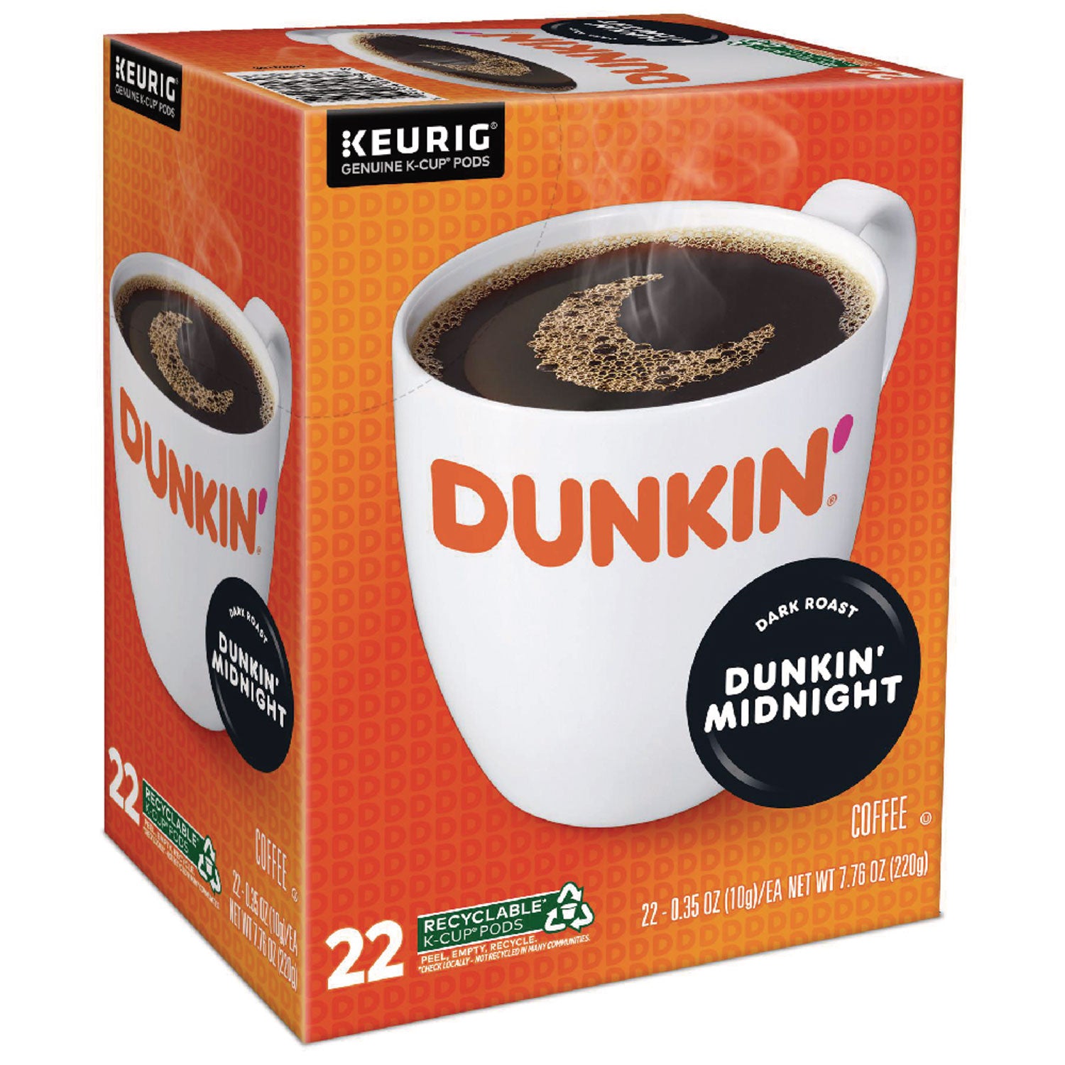 Dunkin Donuts® K-Cup Pods, Original Dark Roast, 22/Box