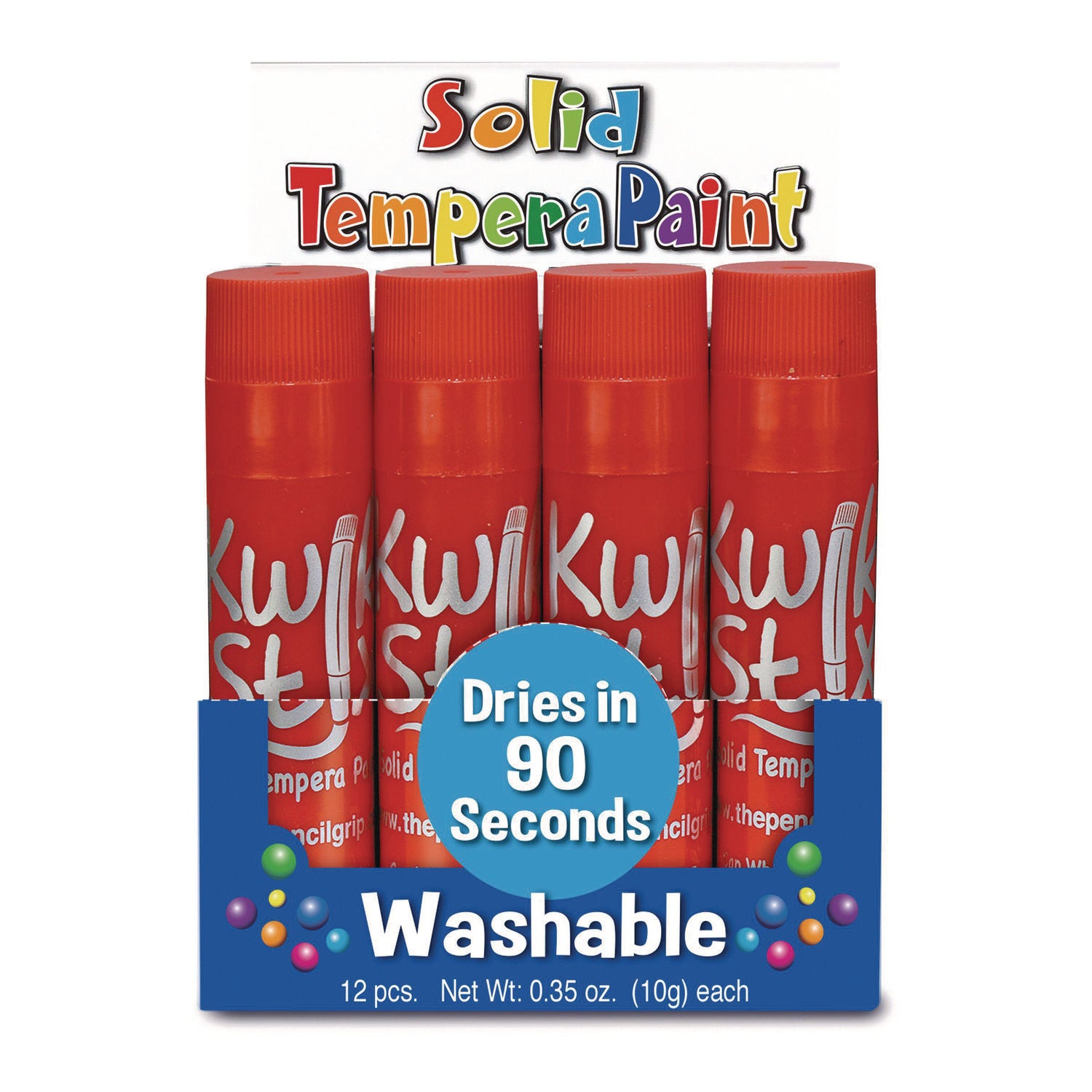 Kwik Stix Single Color Pack, 0.7" x 3.5", Red, 12/Pack, 12 Packs/Carton TPG Creations™ Flipcost