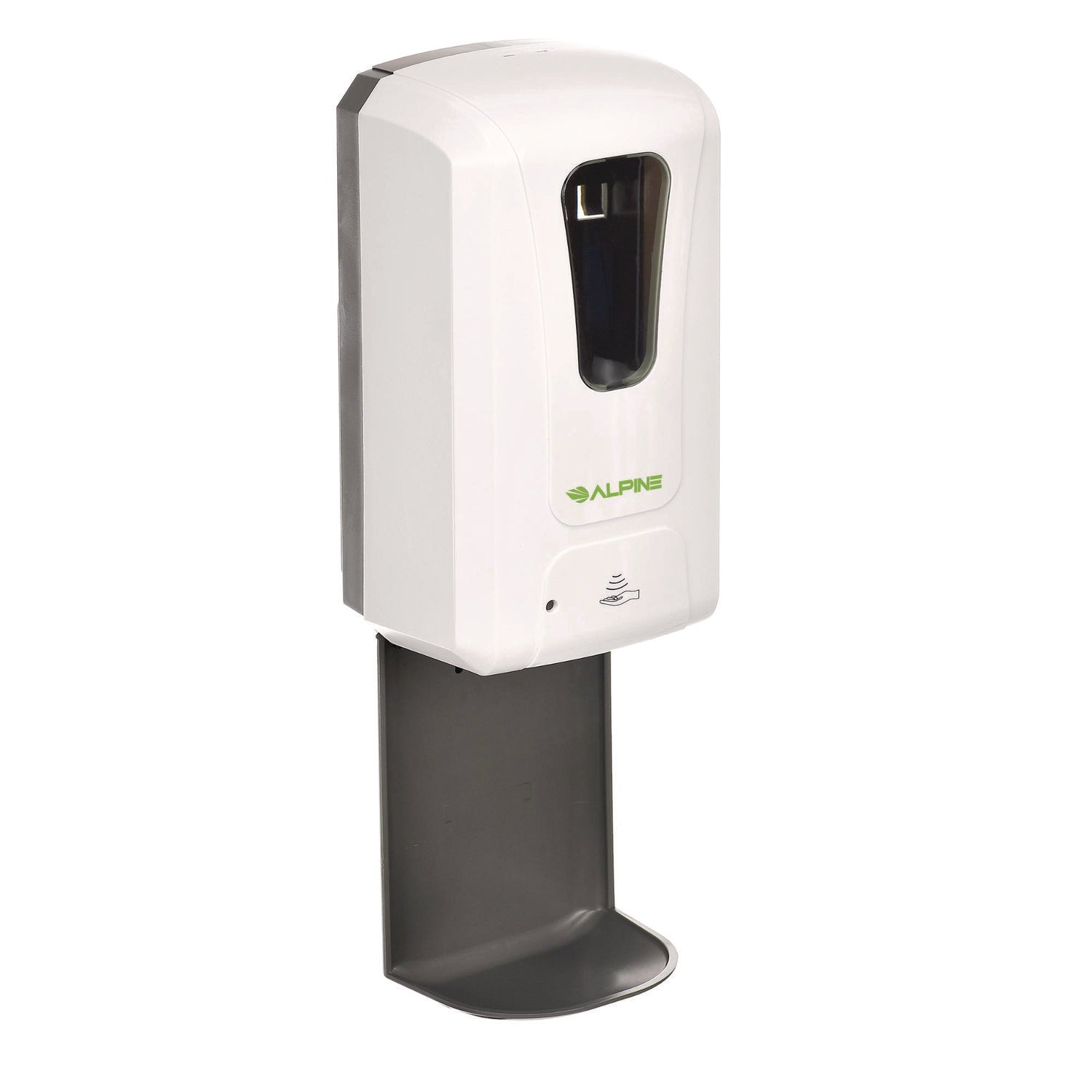 Wall Mount Automatic Foam Hand Sanitizer Soap Dispenser with Drip Tray, 40 oz, 4.48 x 6 x 18.1, White Alpine Industries Flipcost