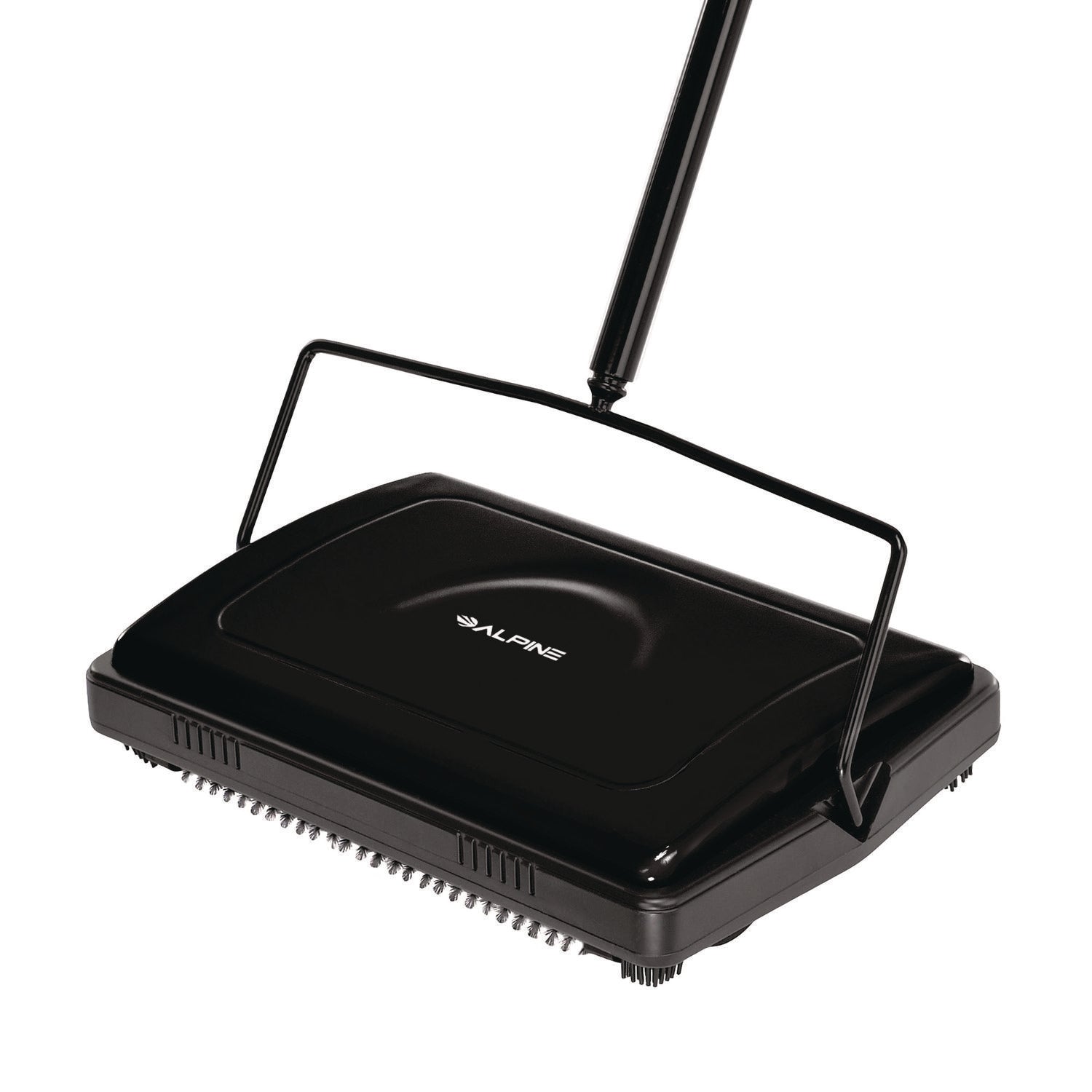 Manual Triple Brush Carpet and Floor Sweeper, 42.5" Handle, Black Alpine Industries Flipcost