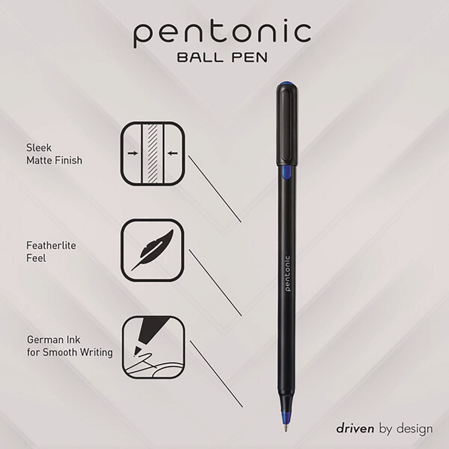 PENTONIC Fine Point Ballpoint Pens, 0.7 mm, Assorted Ink Colors, Black Barrel, 25/Pack TOPS™ Flipcost