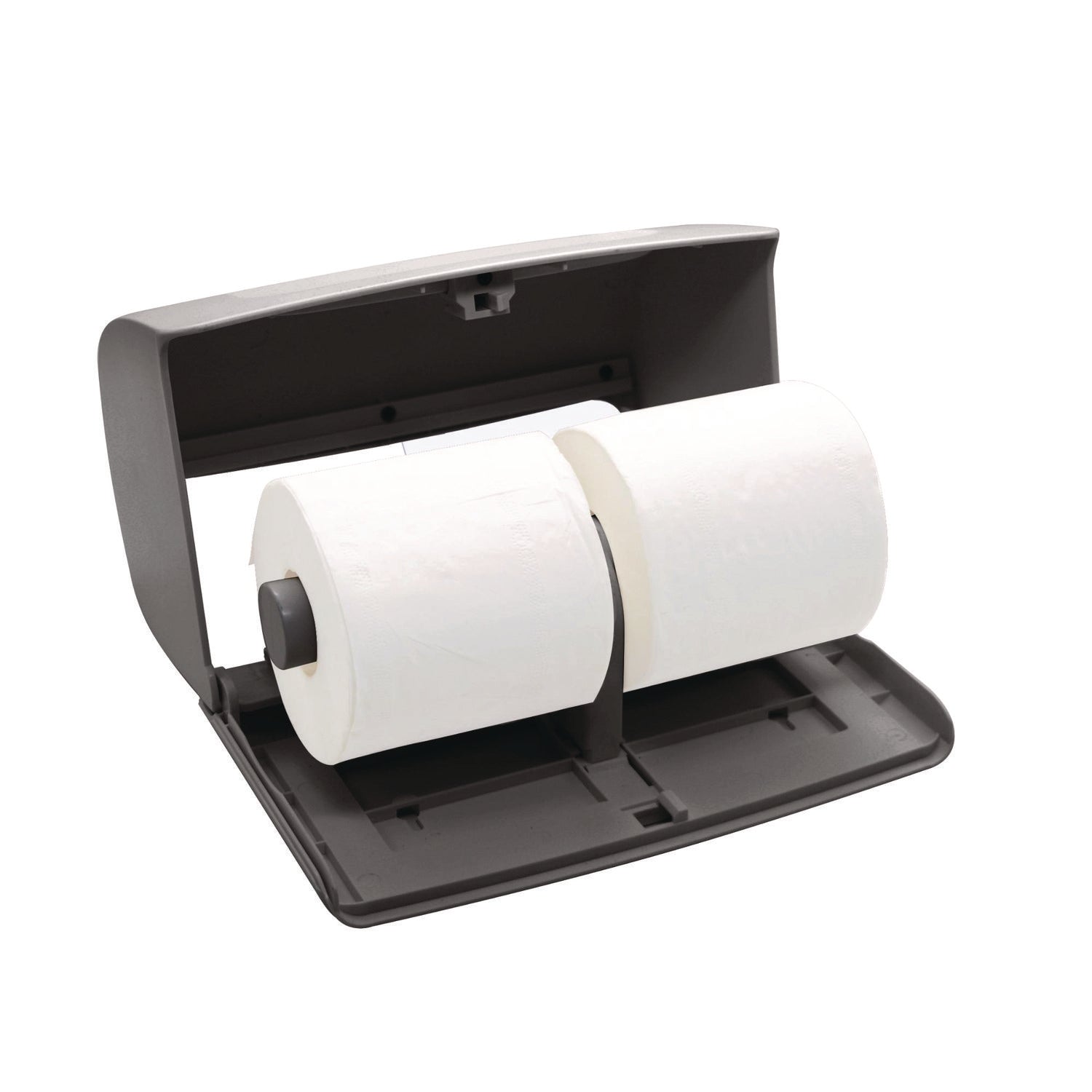 Side-by-Side Double Roll Toilet Tissue Dispenser, 6.3 x 6.3 x 10.3, Gray Alpine Industries Flipcost