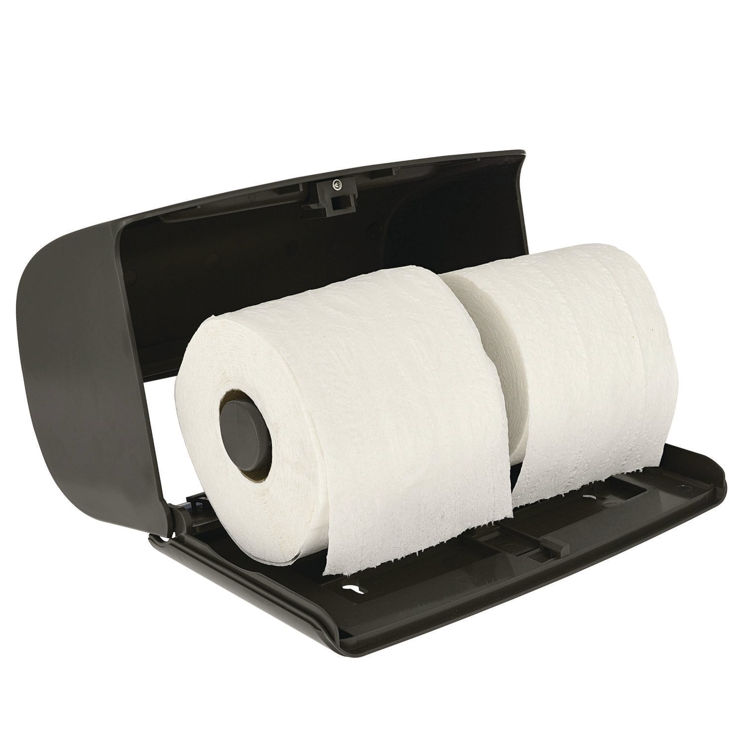 Side-by-Side Double Roll Toilet Tissue Dispenser, 6.3 x 6.3 x 10.3, Gray Alpine Industries Flipcost