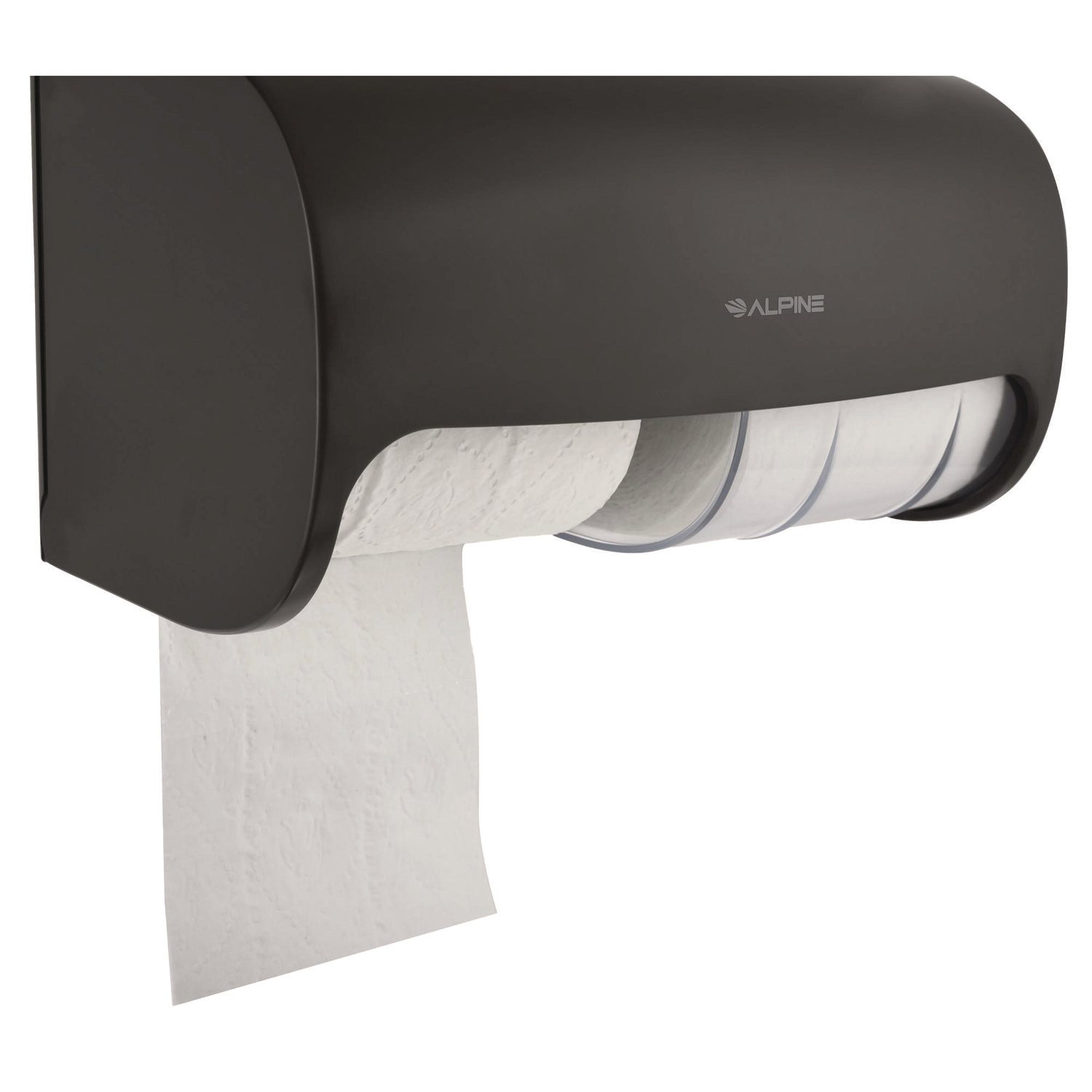 Side-by-Side Double Roll Toilet Tissue Dispenser, 6.3 x 6.3 x 10.3, Gray Alpine Industries Flipcost