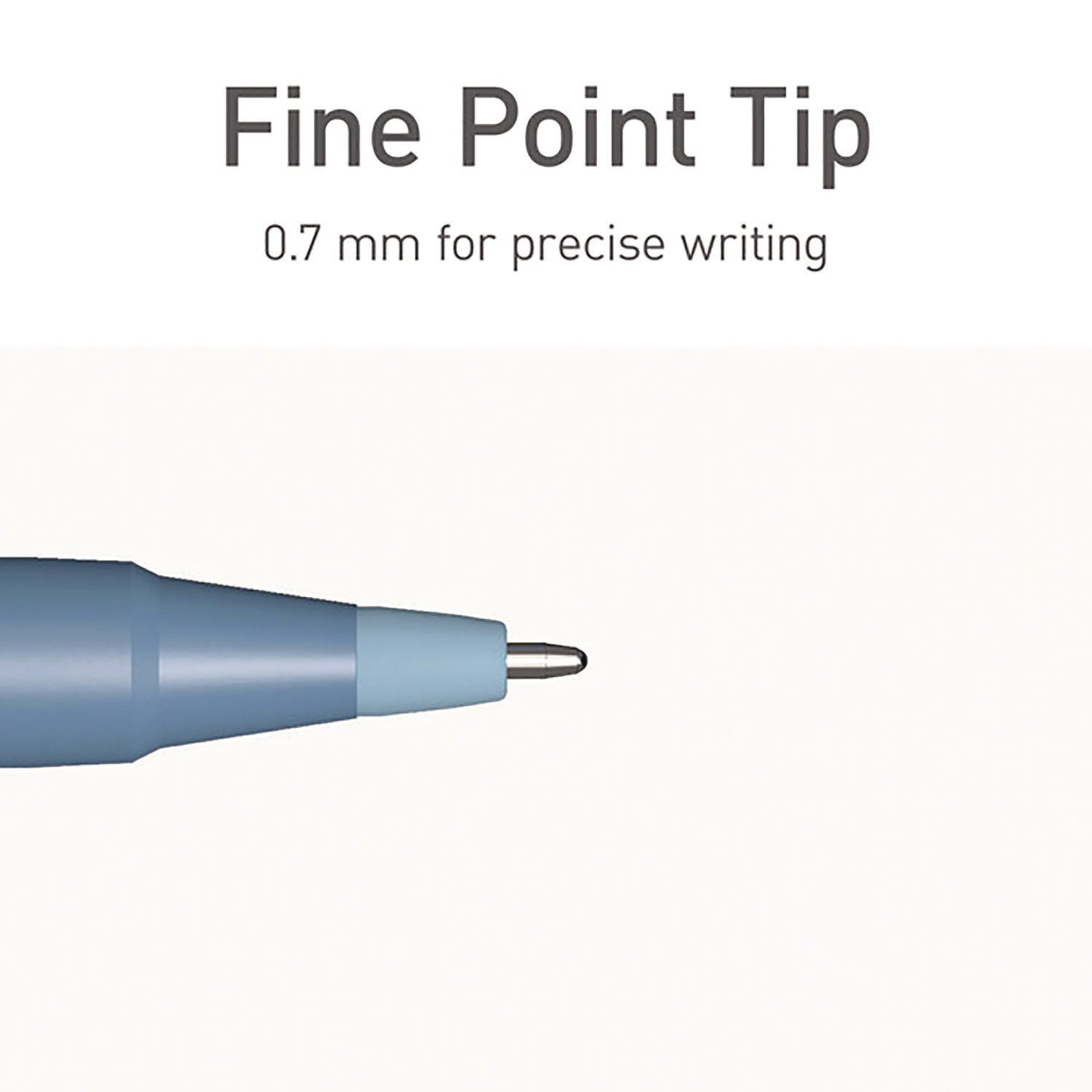 PENTONIC Frost Pen, Stick, Fine 0.7 mm, Blue Ink, Frosted Blue Barrel, 10/Pack TOPS™ Flipcost