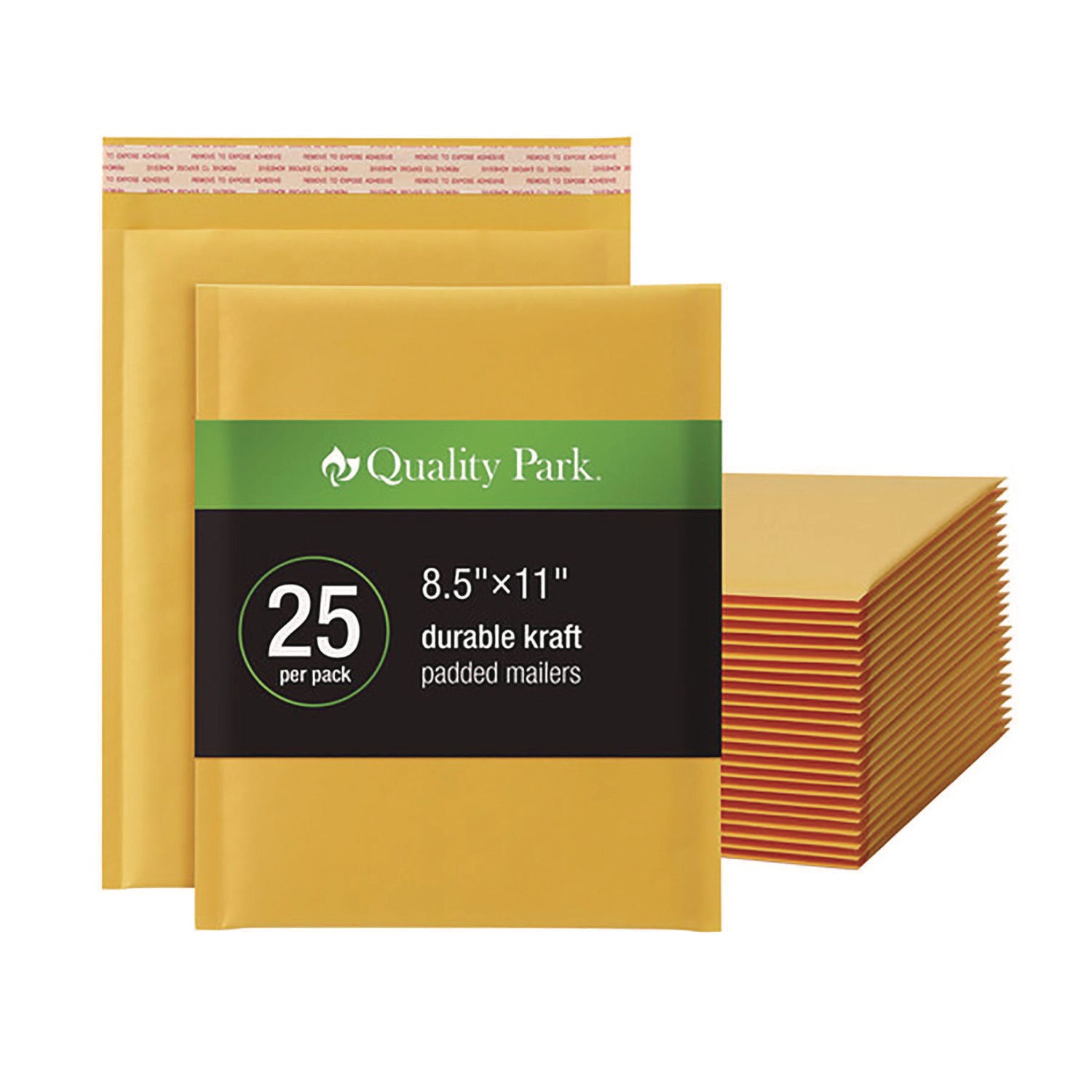 Kraft Bubble Mailers, Barrier Bubble Cushion, Redi-Seal Adhesive Closure, 8.25 x 11, Brown Kraft, 25/Pack