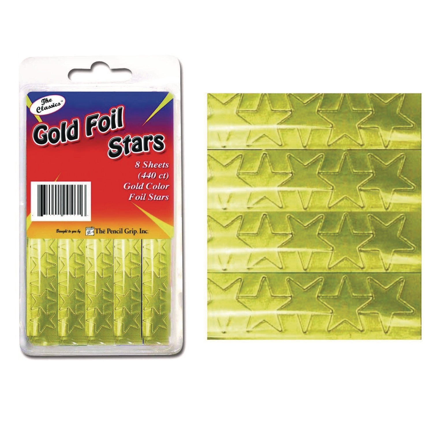 Foil Star Stickers, Gold, 55/Sheet, 8 Sheets/Pack, 72 Packs/Carton TPG Creations™ Flipcost