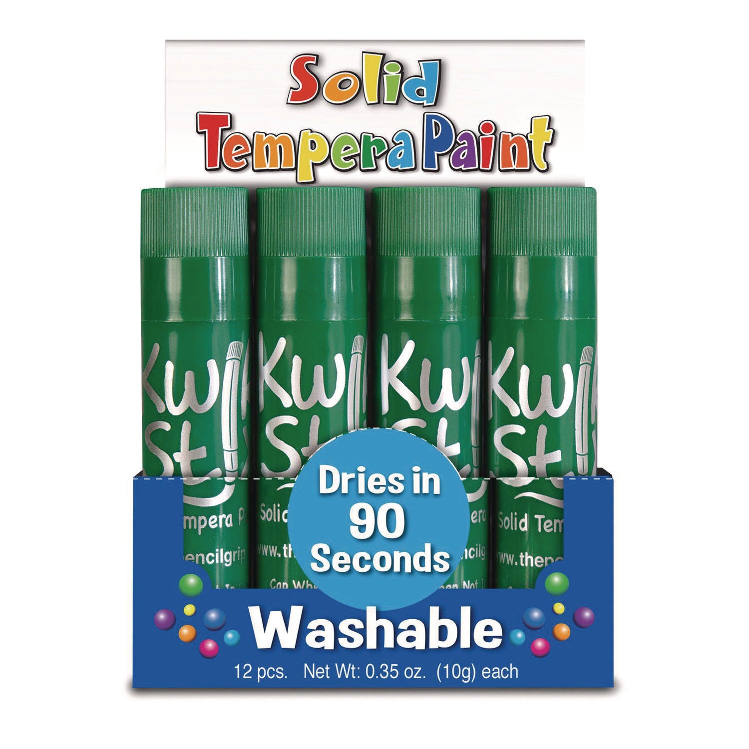 Kwik Stix Single Color Pack, 0.7" x 3.5", Green, 12/Pack, 12 Packs/Carton TPG Creations™ Flipcost