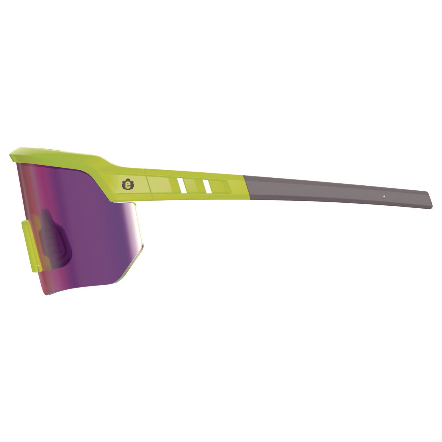 Skullerz AEGIR-AFASPM Anti-Scratch and Enhanced Anti-Fog Safety Glasses, Lime Frame, Purple Mirror, Polycarb Lens ergodyne® Flipcost