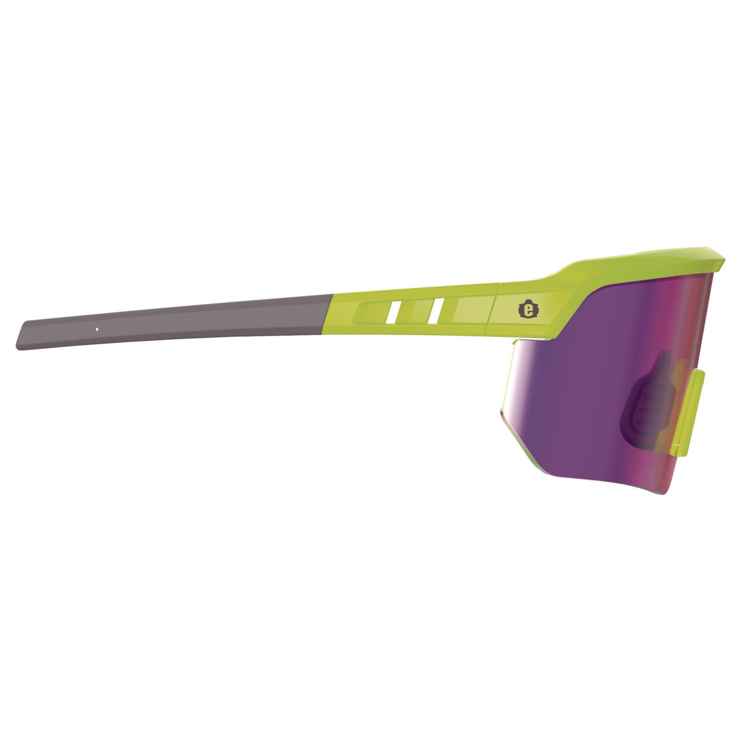 Skullerz AEGIR-AFASPM Anti-Scratch and Enhanced Anti-Fog Safety Glasses, Lime Frame, Purple Mirror, Polycarb Lens ergodyne® Flipcost