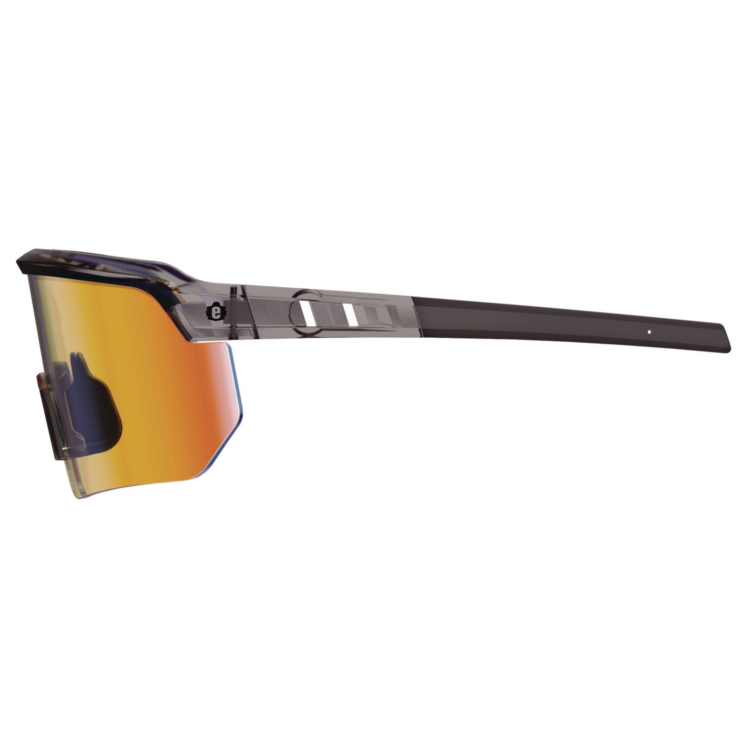 Skullerz AEGIR-AFASPM Anti-Scratch and Enhanced Anti-Fog Safety Glasses, Clear Smoke Frame, Orange Mirror Polycarb Lens ergodyne® Flipcost