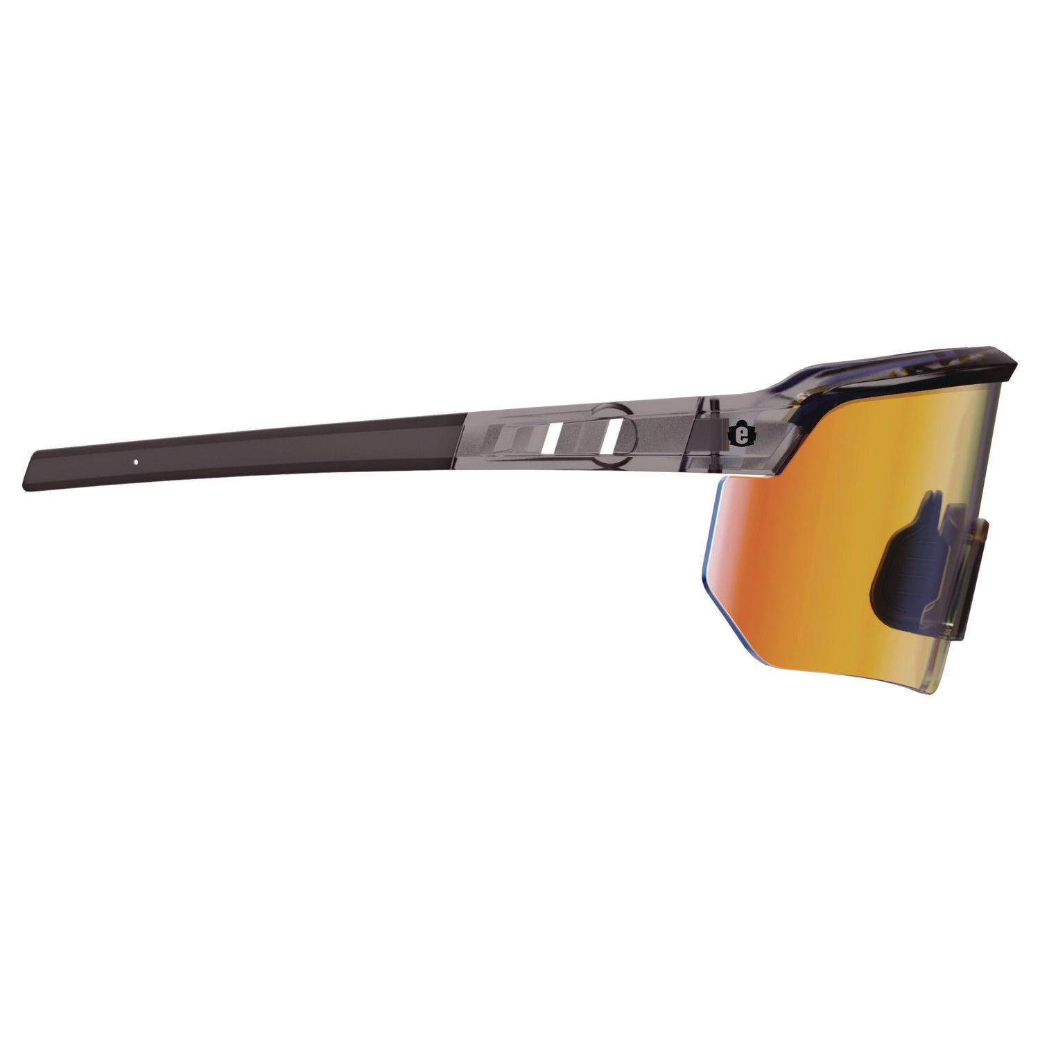 Skullerz AEGIR-AFASPM Anti-Scratch and Enhanced Anti-Fog Safety Glasses, Clear Smoke Frame, Orange Mirror Polycarb Lens ergodyne® Flipcost