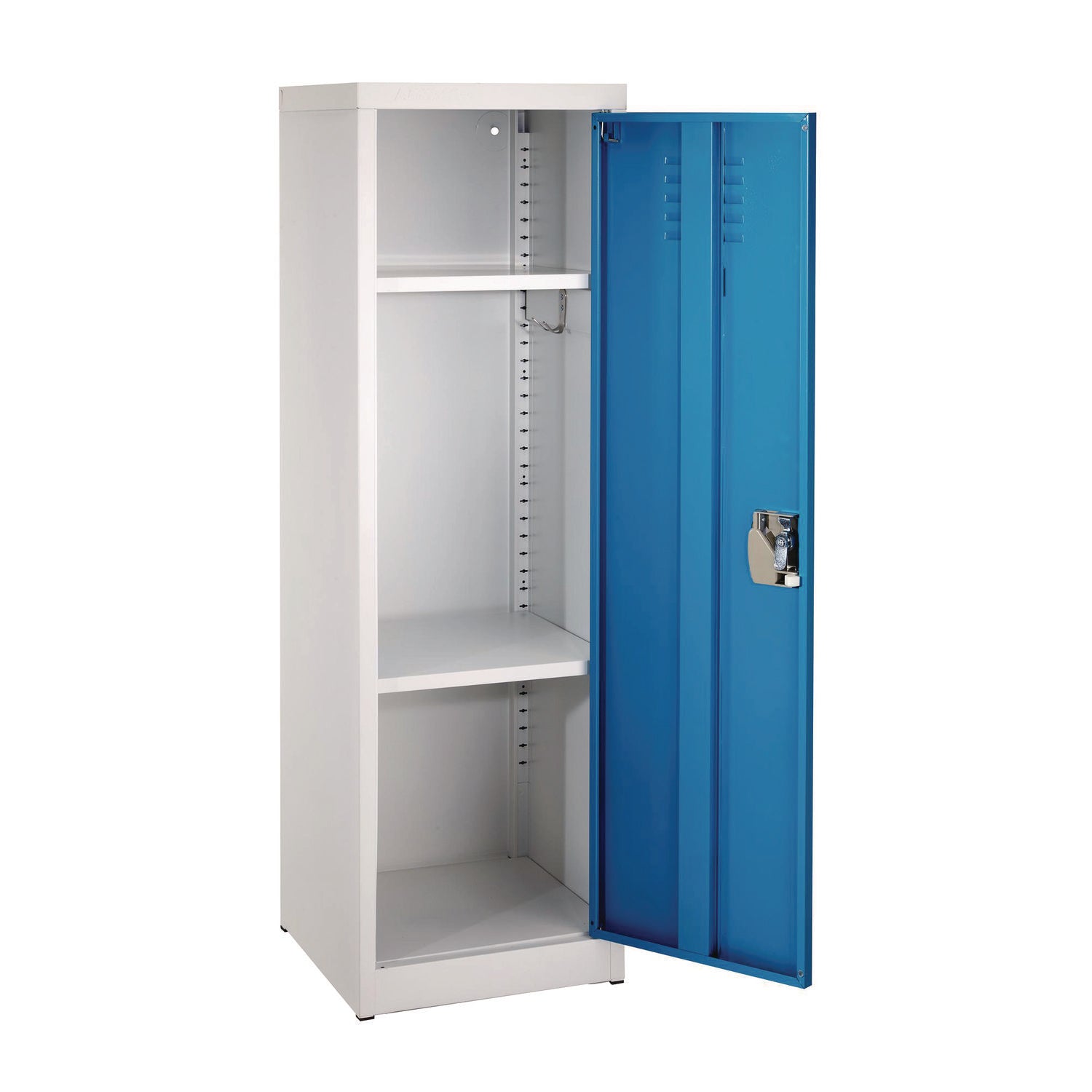 Steel Storage Locker, 1 Compartment, 15 x 15 x 48, Blue AdirOffice Flipcost