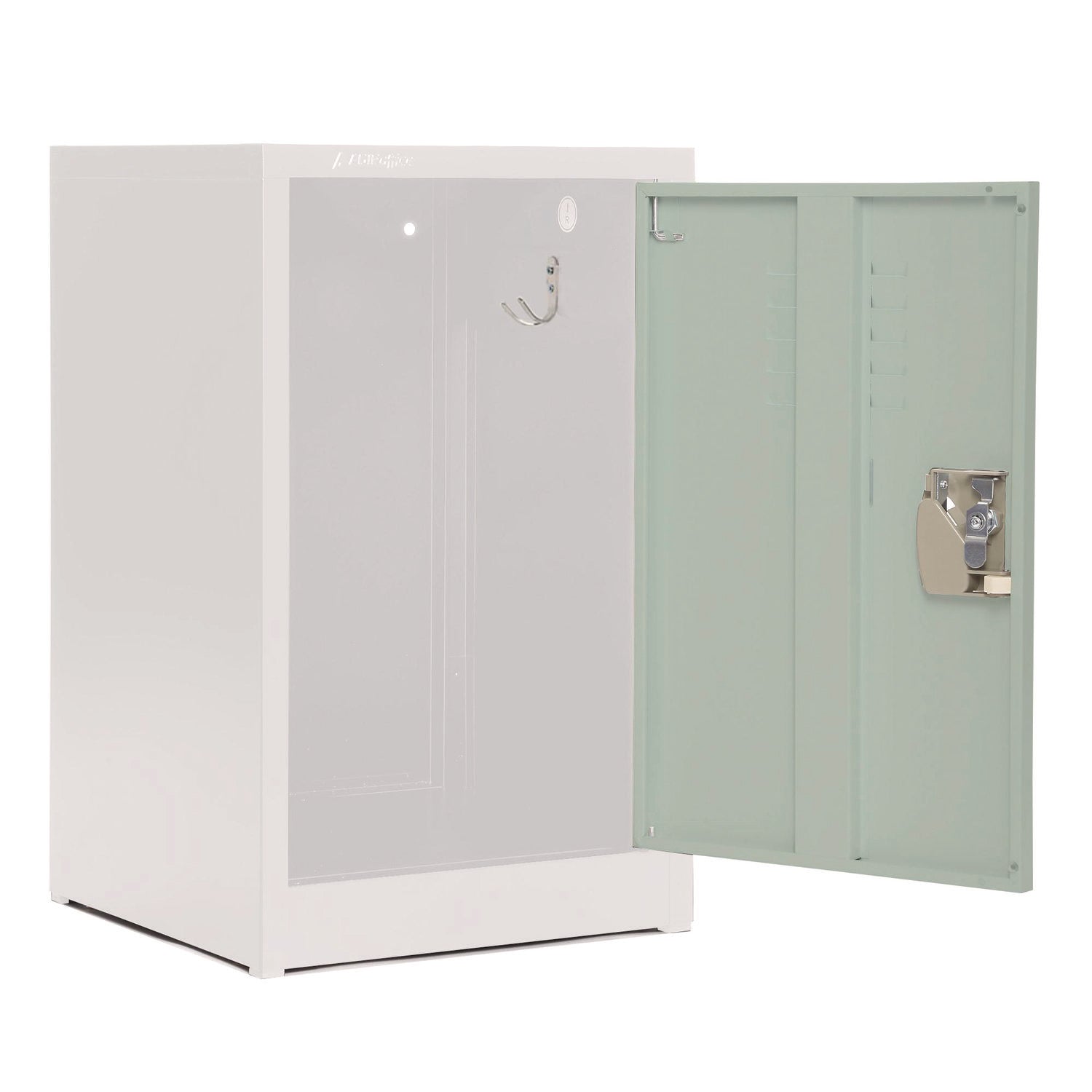 Steel Storage Locker, 1 Compartment, 15 x 15 x 24, Misty Green AdirOffice Flipcost