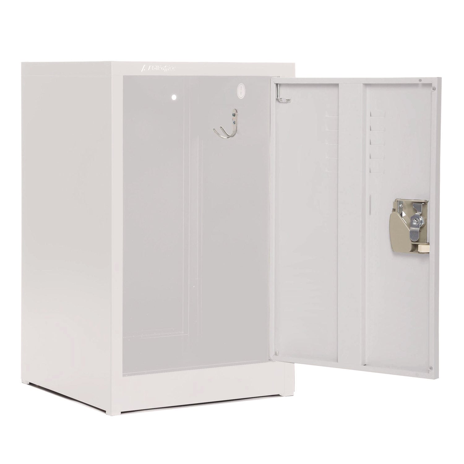 Steel Storage Locker, 1 Compartment, 15 x 15 x 24, White AdirOffice Flipcost