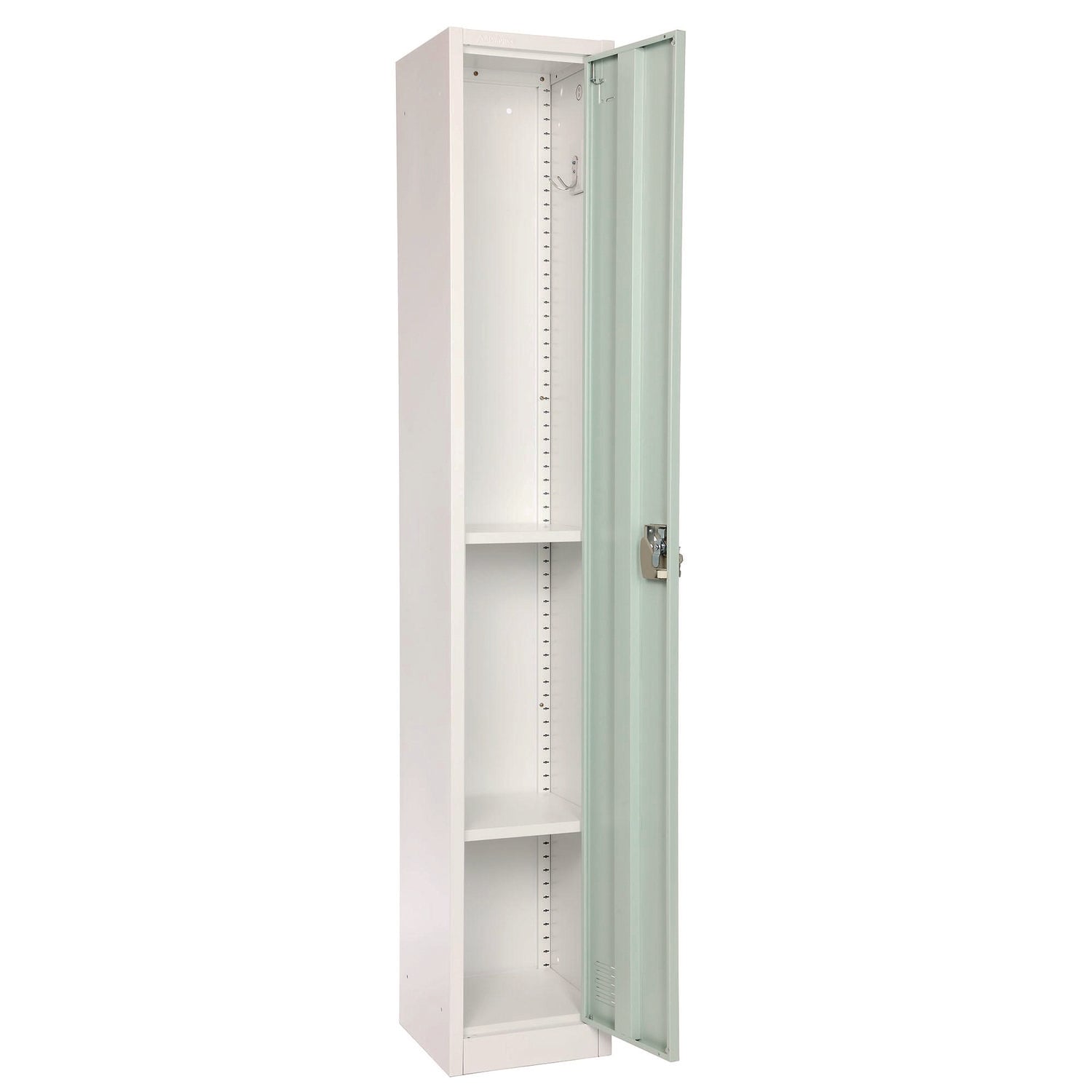 Steel Storage Locker, 1 Compartment, 12 x 12 x 72, Misty Green AdirOffice Flipcost