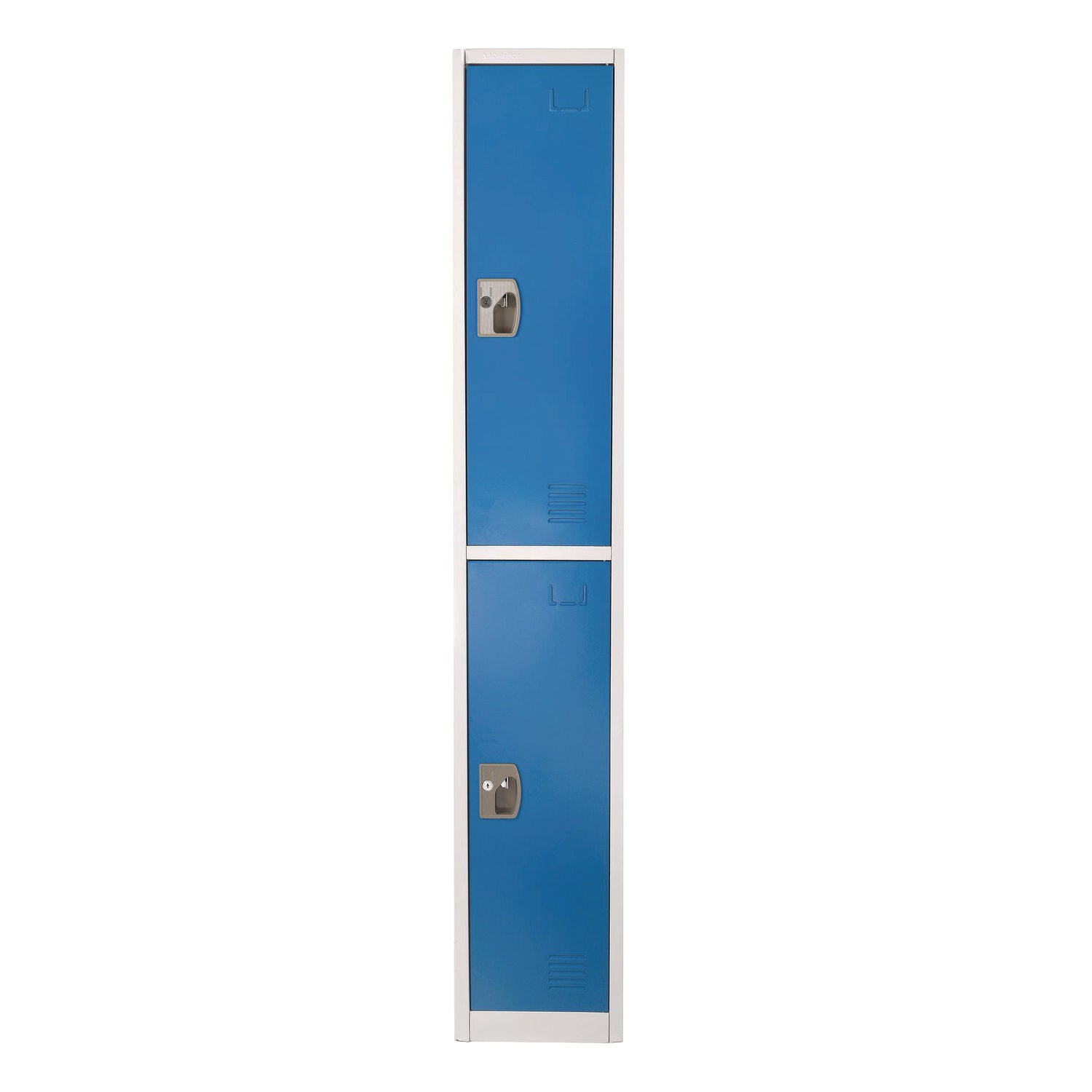 Steel Storage Locker, 2 Compartment, 12 x 12 x 72, Blue AdirOffice Flipcost