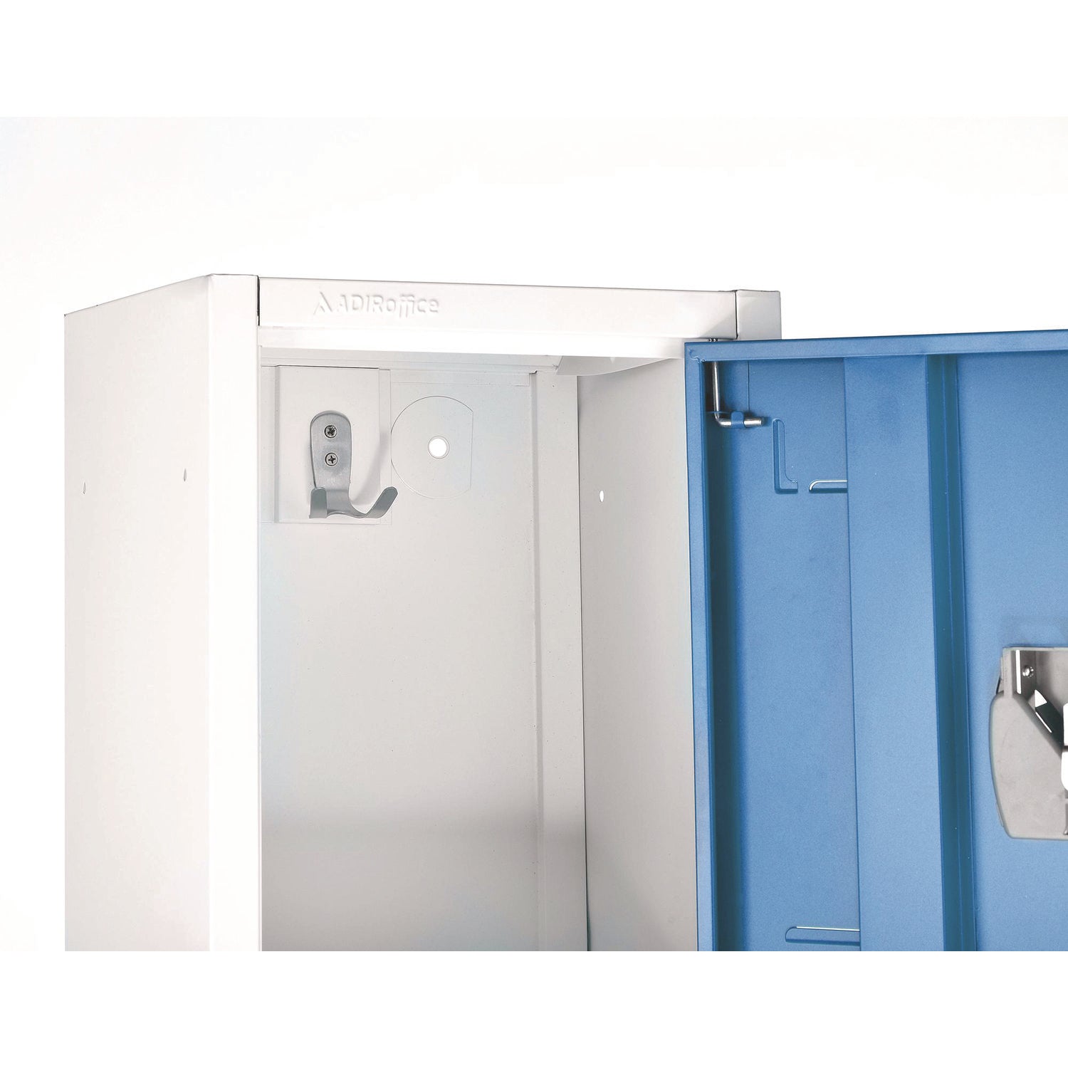 Steel Storage Locker, 2 Compartment, 12 x 12 x 72, Blue AdirOffice Flipcost