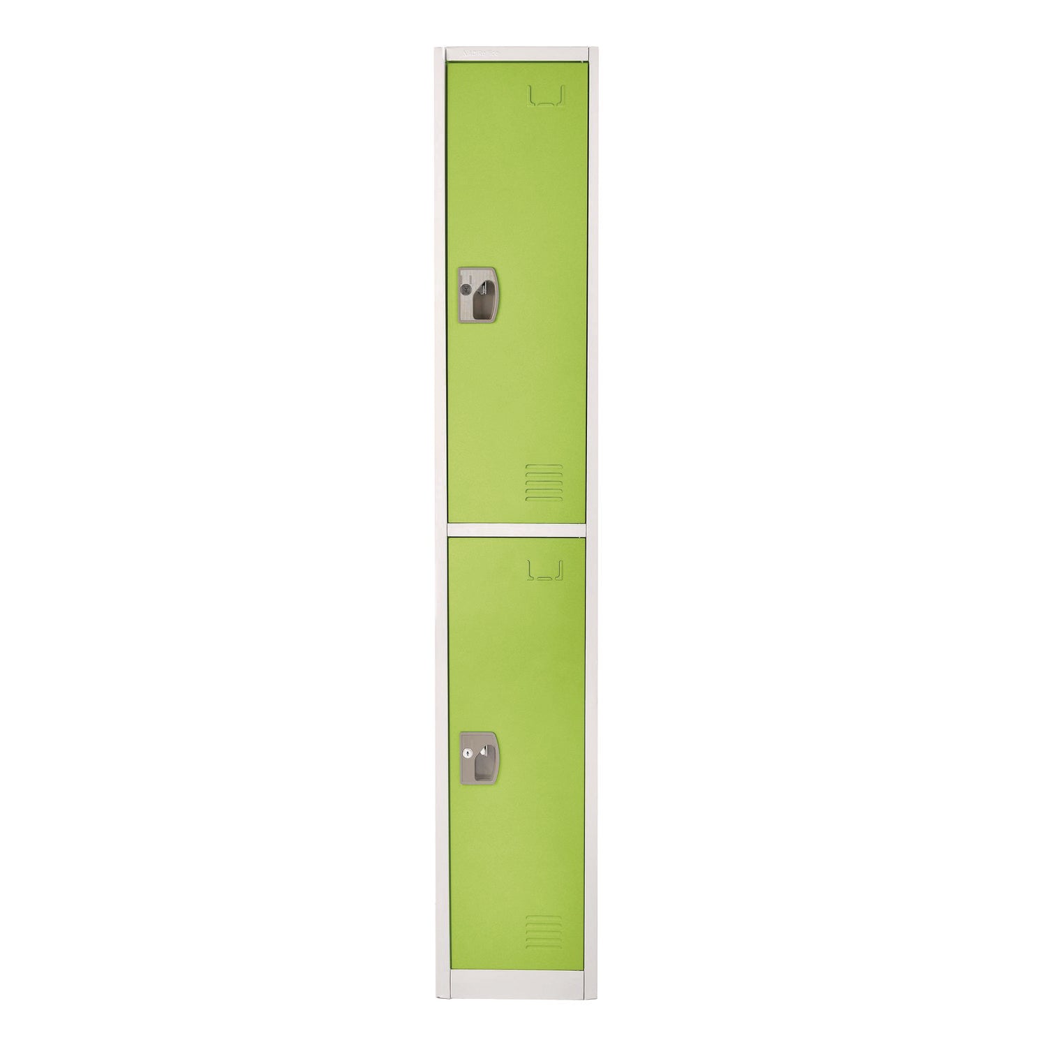 Steel Storage Locker, 2 Compartment, 12 x 12 x 72, Green AdirOffice Flipcost