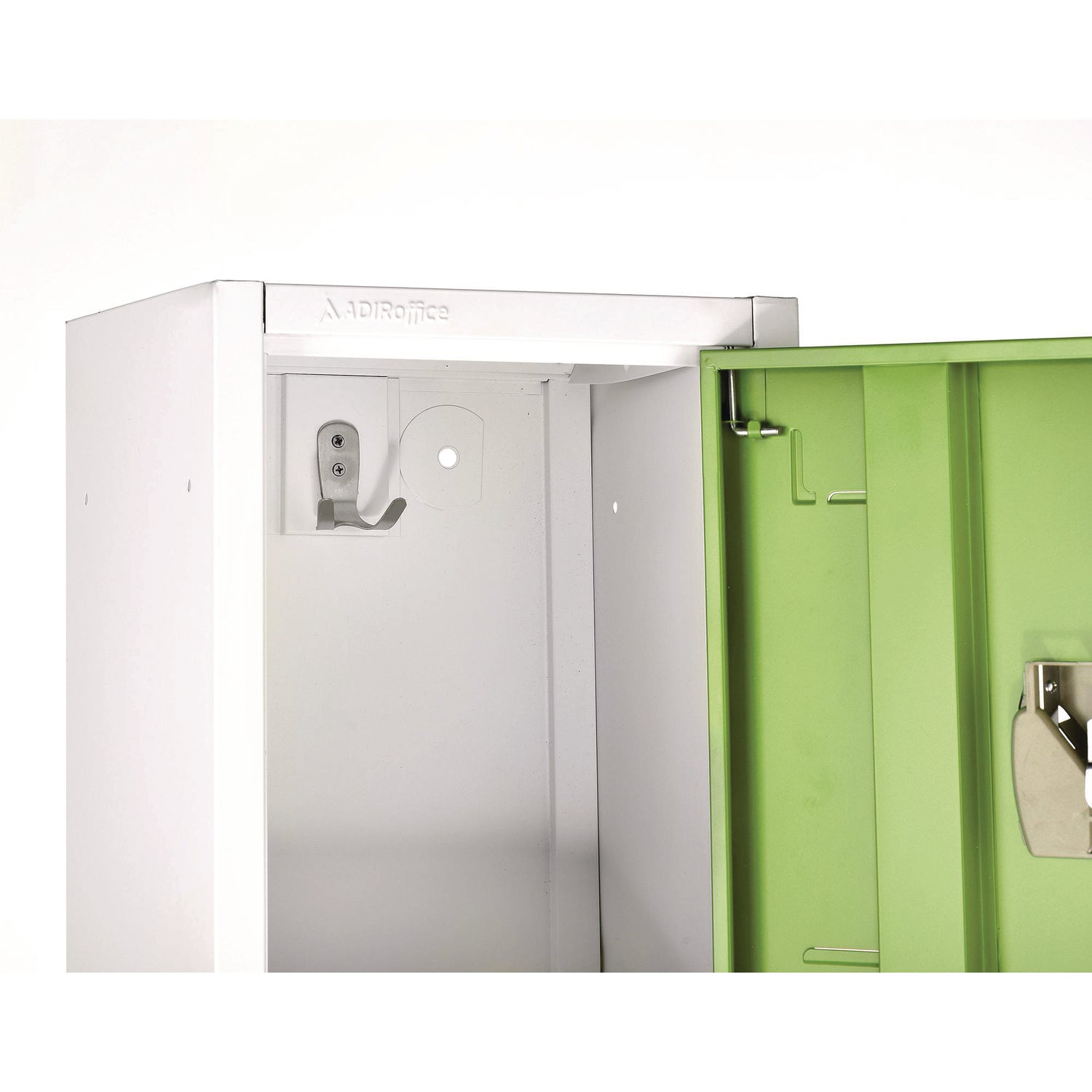 Steel Storage Locker, 2 Compartment, 12 x 12 x 72, Green AdirOffice Flipcost