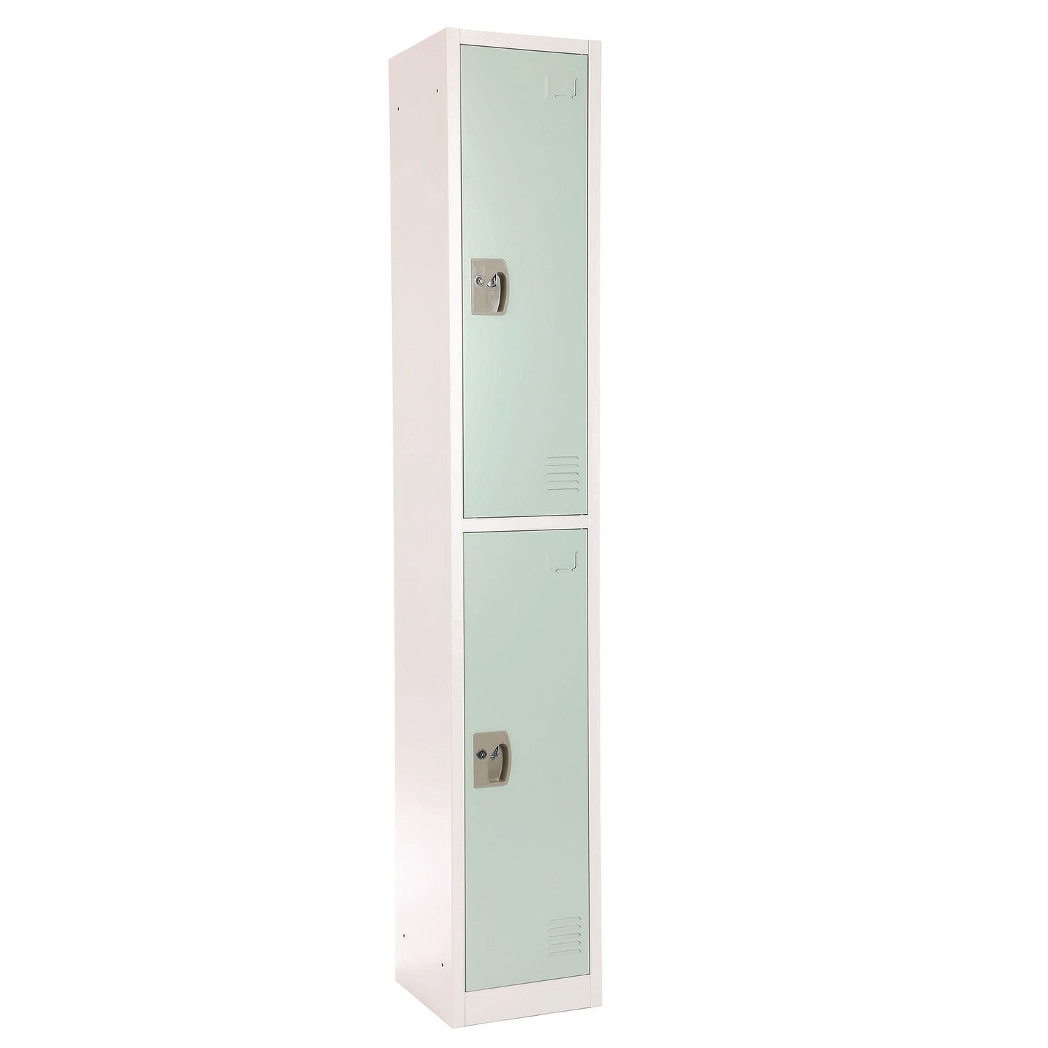 Steel Storage Locker, 2 Compartment, 12 x 12 x 72, Misty Green AdirOffice Flipcost