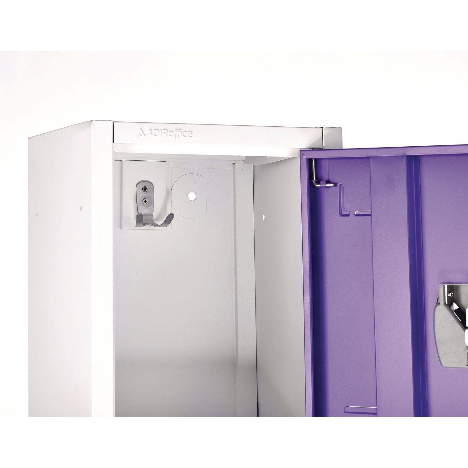 Steel Storage Locker, 2 Compartment, 12 x 12 x 72, Purple AdirOffice Flipcost