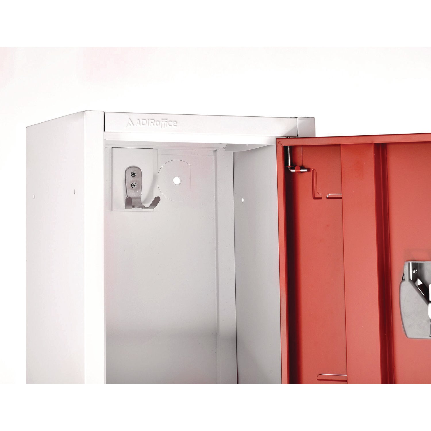 Steel Storage Locker, 2 Compartment, 12 x 12 x 72, Red AdirOffice Flipcost