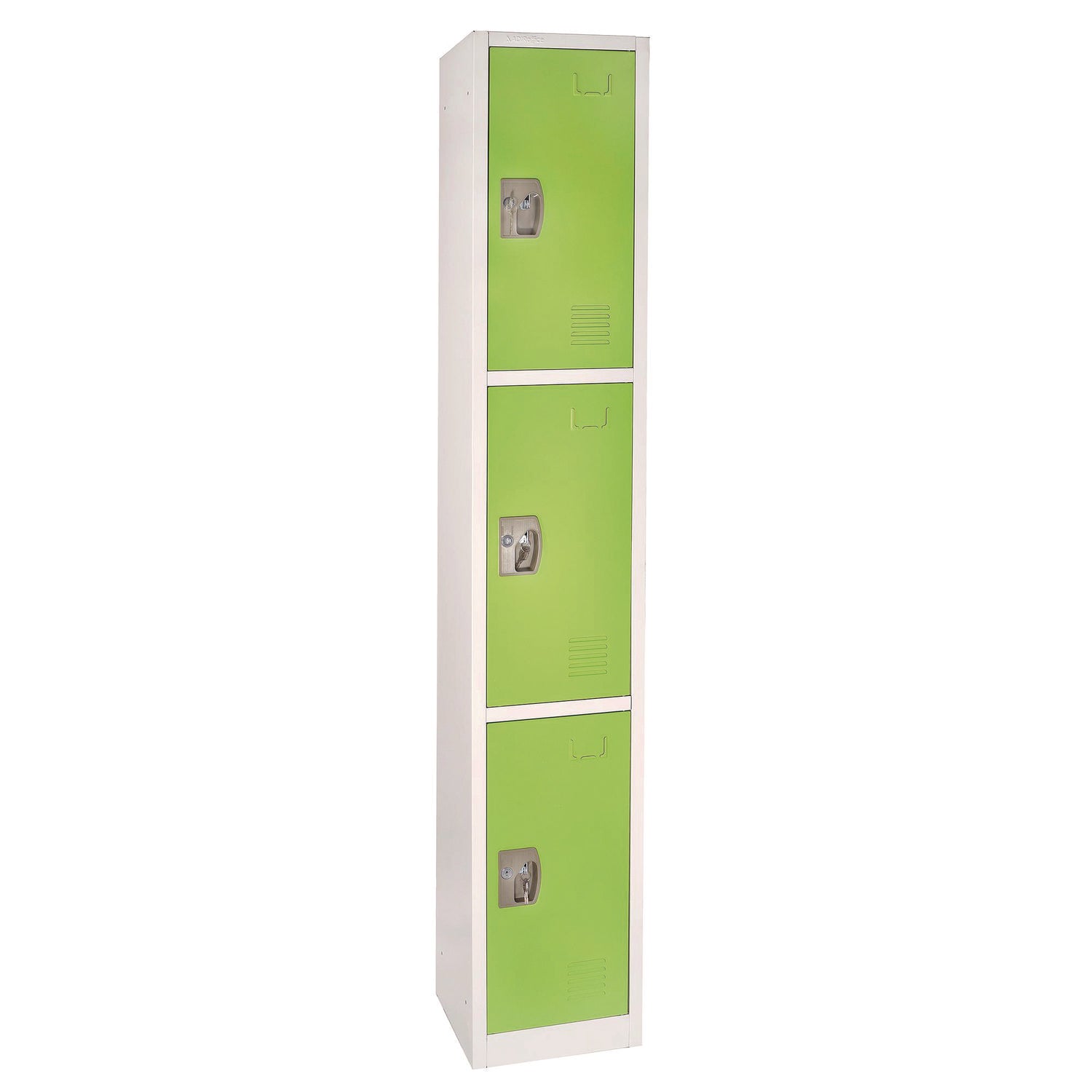 Steel Storage Locker, 3 Compartment, 12 x 12 x 72, Green AdirOffice Flipcost