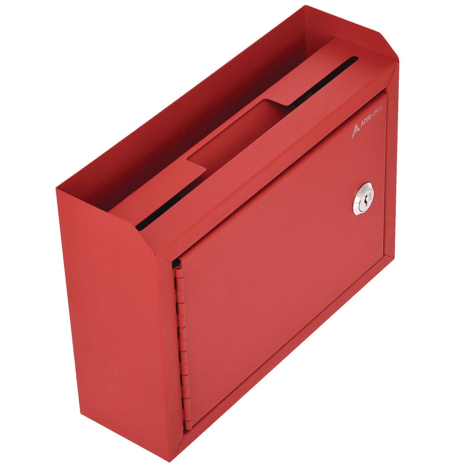 Medium Size Steel Multi-Purpose Secure Drop Box, 9.8 x 3.4 x 7.5, Red AdirOffice Flipcost