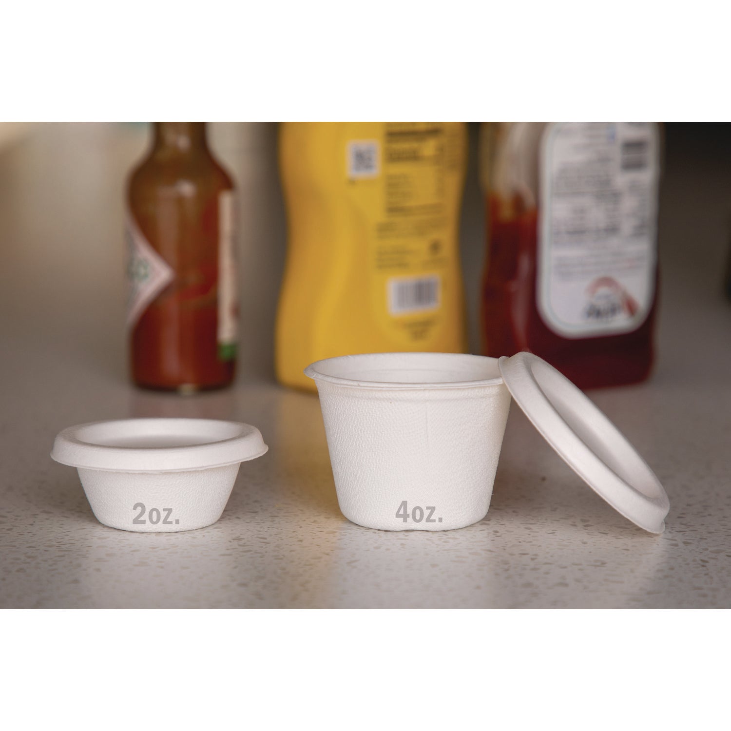 Molded Fiber Portion Cups, 2 oz, White, 2,500/Carton Eco-Products® Flipcost