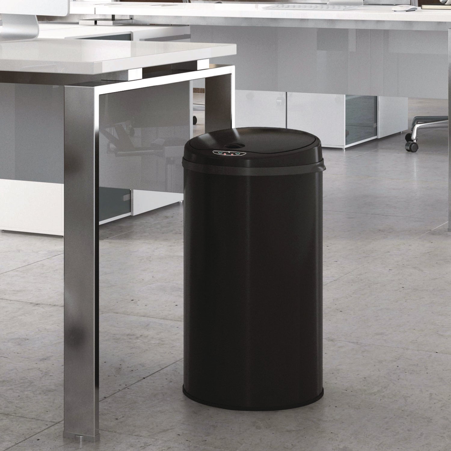 Sensor Trash Can, 8 gal, Plastic/Stainless Steel, Black HLS Commercial® Flipcost