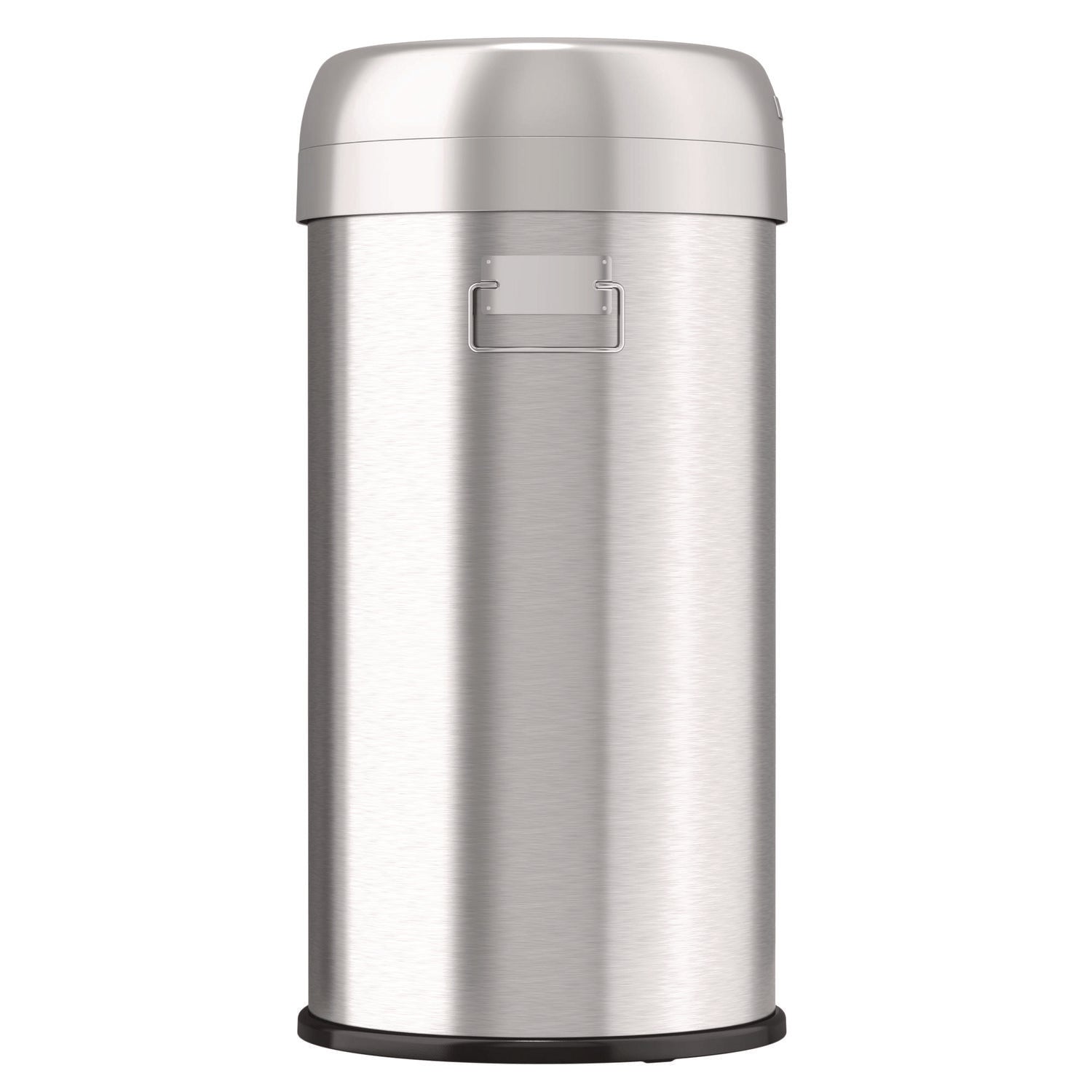 Open Top Trash Can, Round, 16 gal, Plastic/Stainless Steel, Silver HLS Commercial® Flipcost