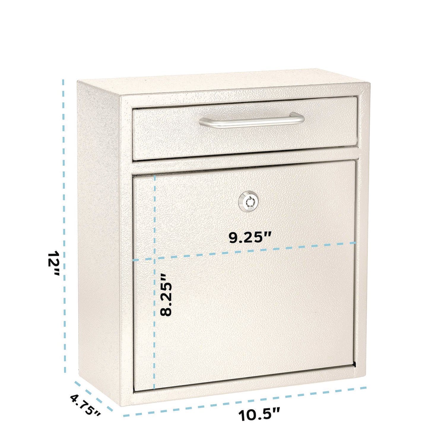 Medium Ultimate Wall Mounted Mail Box, 10.4 x 4.5 x 12, White AdirOffice Flipcost