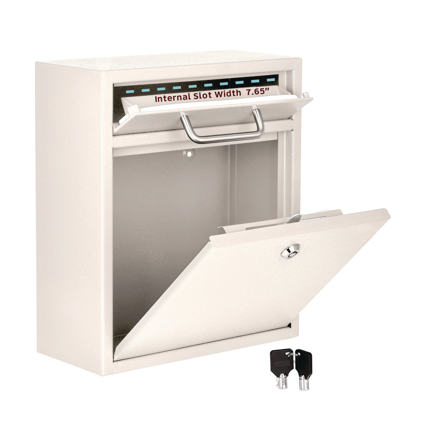 Medium Ultimate Wall Mounted Mail Box, 10.4 x 4.5 x 12, White AdirOffice Flipcost