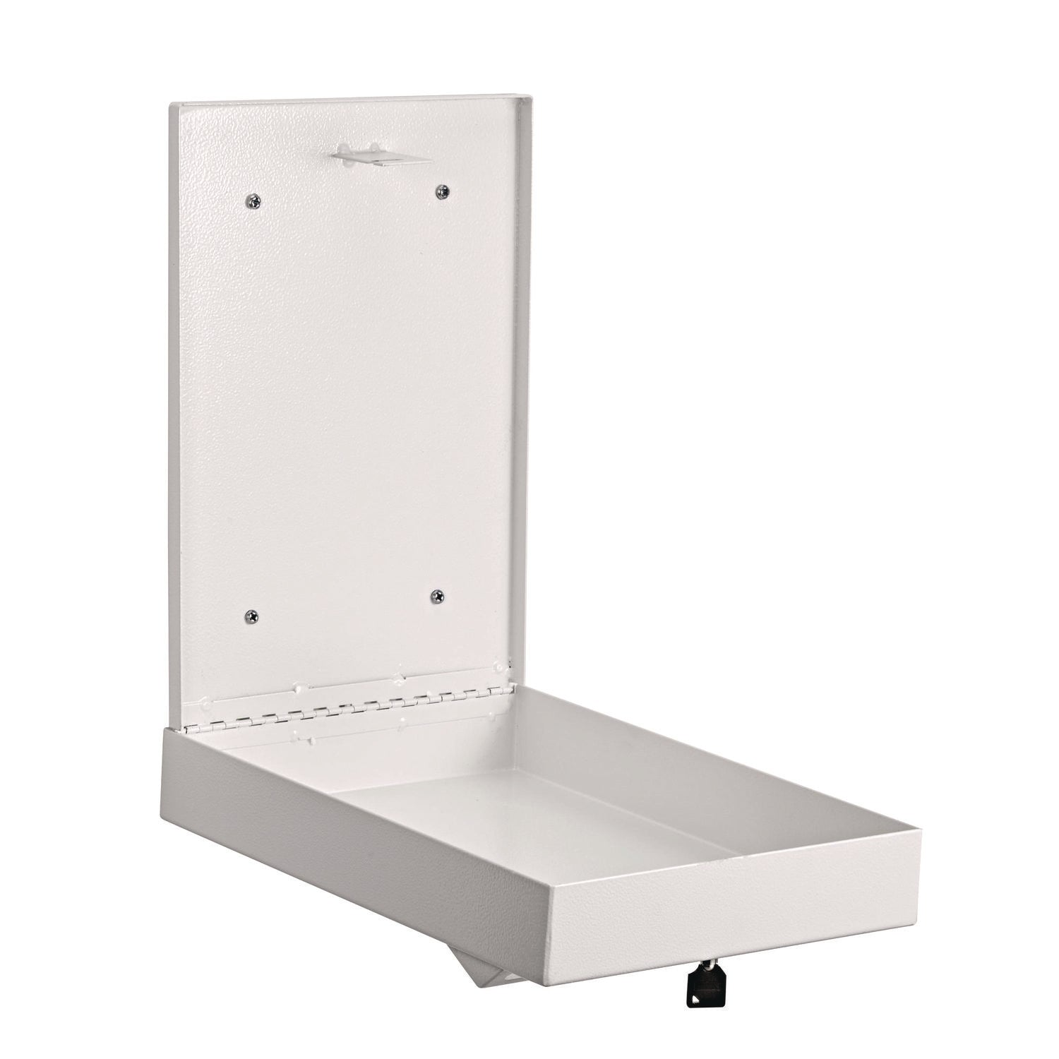 Large Wall Mounted Weatherproof Steel Secure Drop Box, 11 x 2.4 x 16, White AdirOffice Flipcost