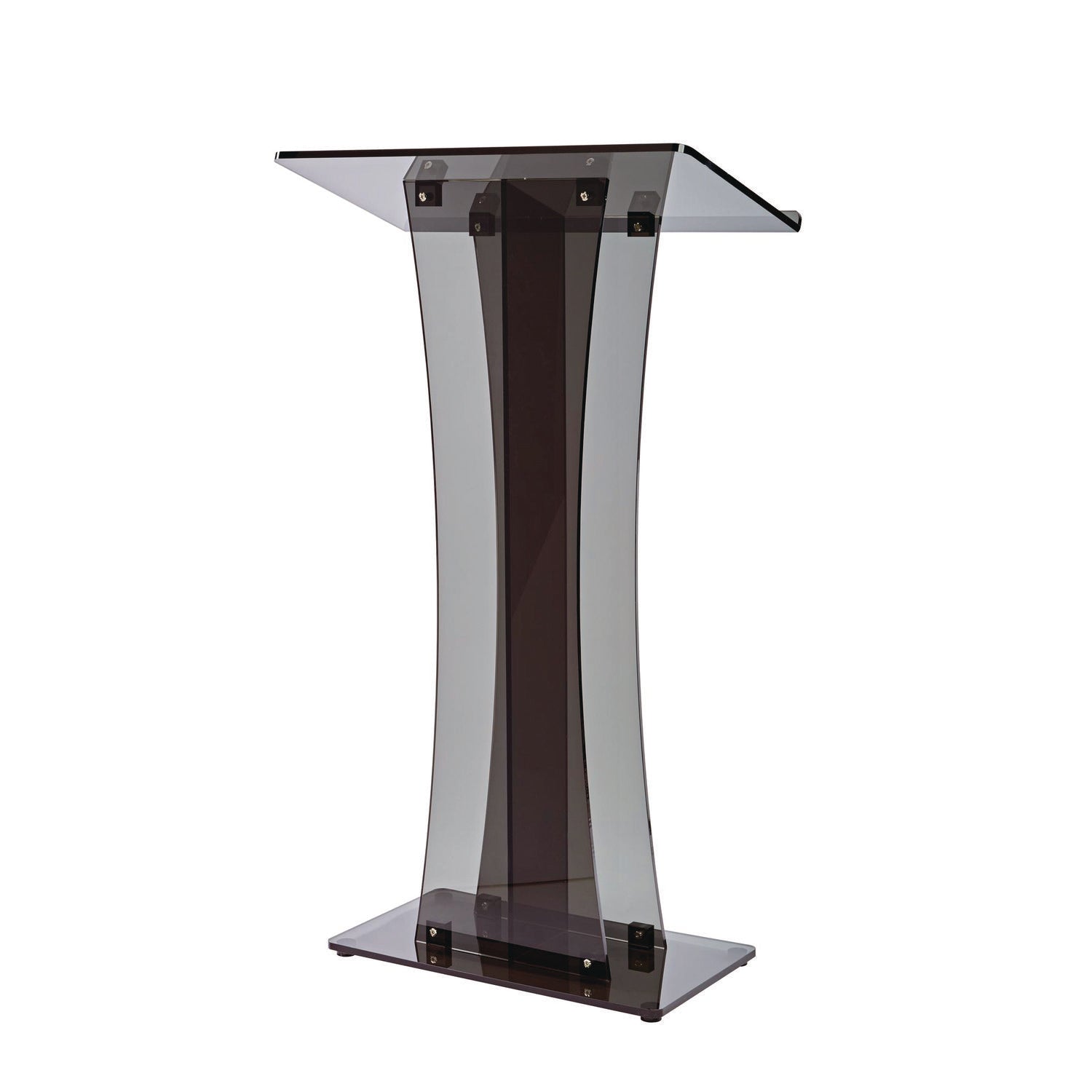 Acrylic Stand-Up Podium Lectern Speaker Stand, 26 x 13 x 47, Black