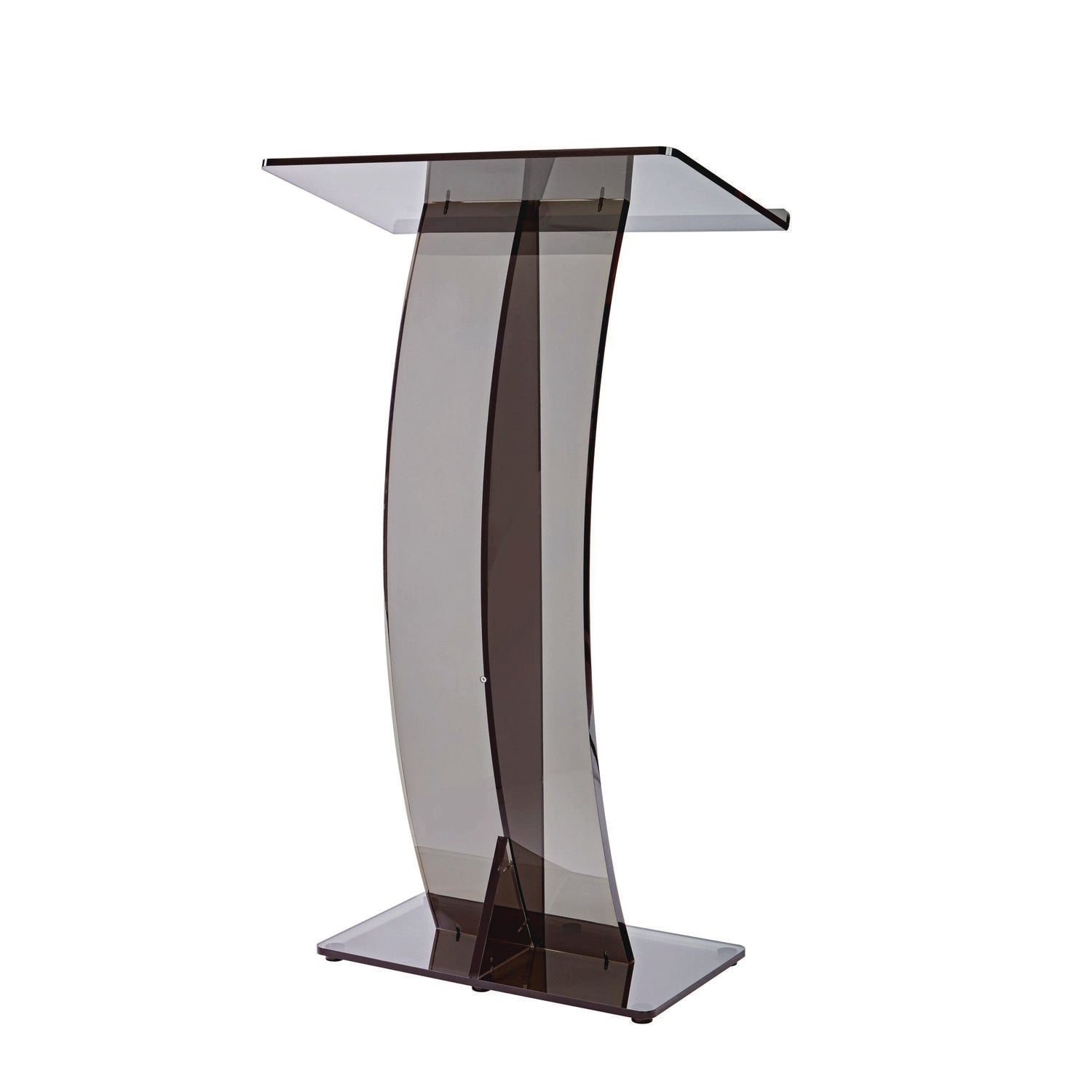 Acrylic Slanted Podium Lectern Speaker Stand, 26.75 x 12.5 x 47, Black