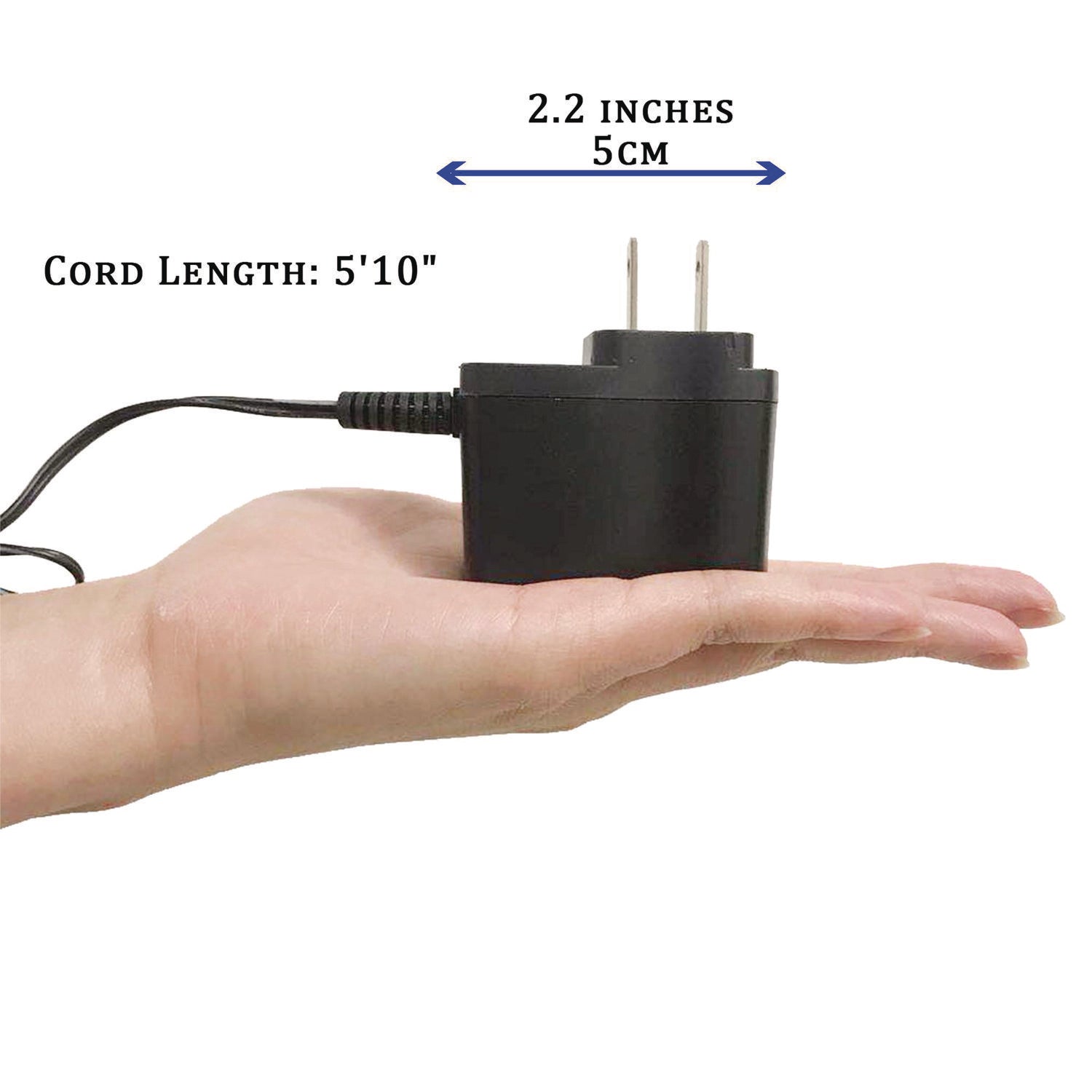 AC Adapter for Sensor Trash Cans, 2.3", Black HLS Commercial® Flipcost