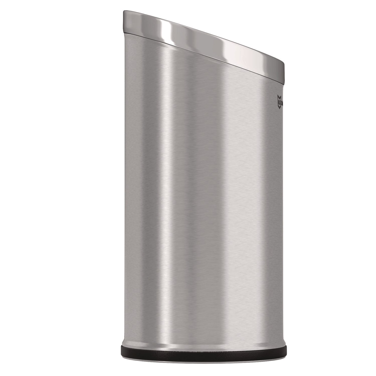 Beveled Open Top Trash Can, 15 gal, Stainless Steel, Silver HLS Commercial® Flipcost