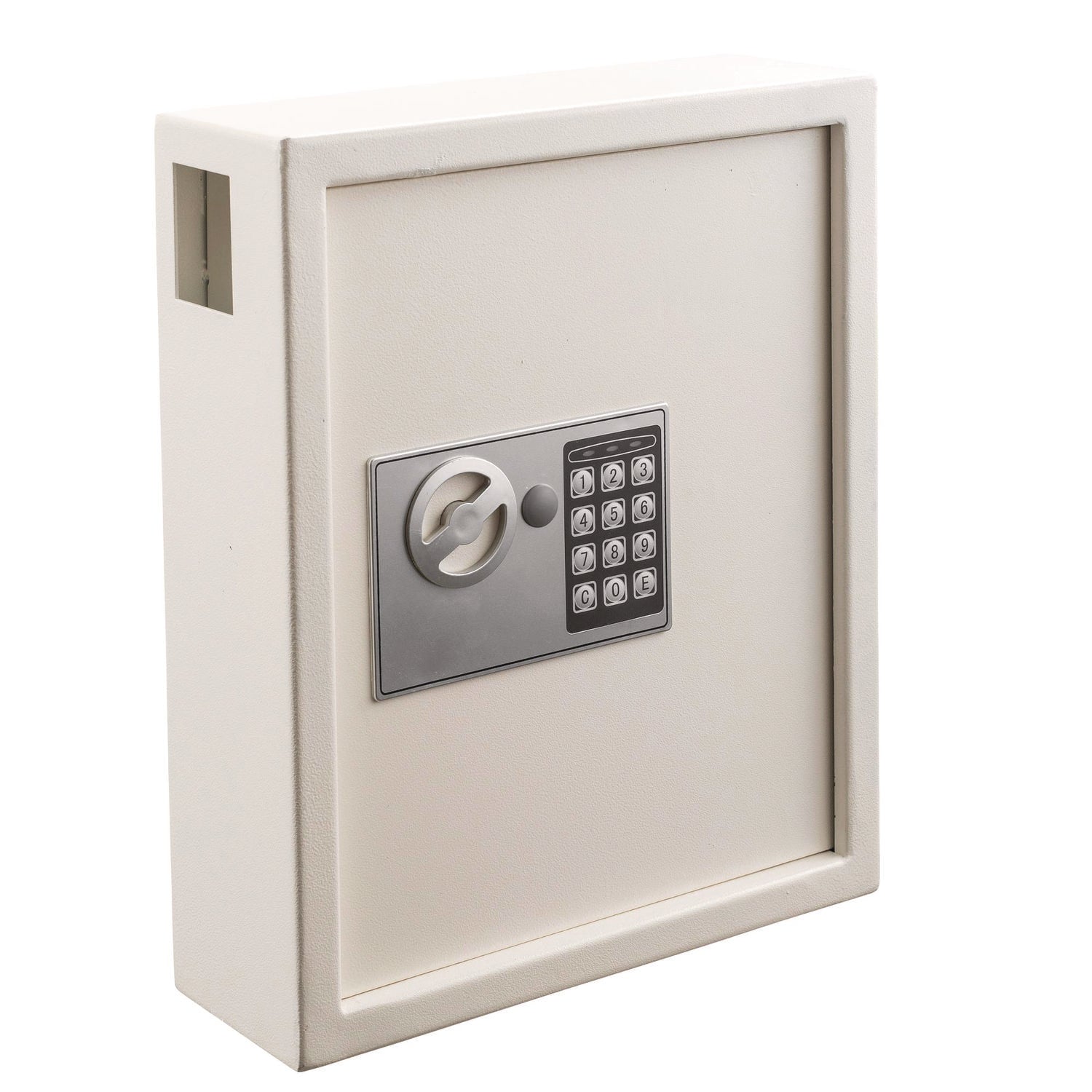 Steel Digital Lock Key Cabinet, 40-Key, 13 x 4 x 14.3, Stainless Steel 304, White AdirOffice Flipcost