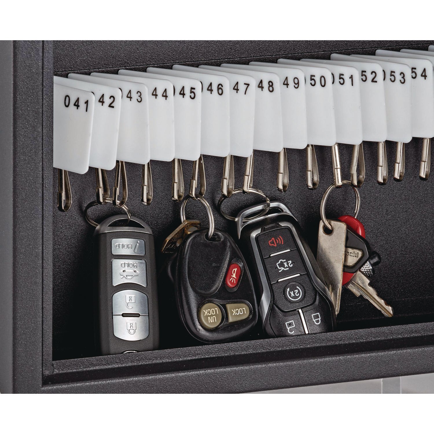 Steel Digital Lock Key Cabinet, 60-Key, 13 x 2.6 x 17, Stainless Steel 304, Black AdirOffice Flipcost