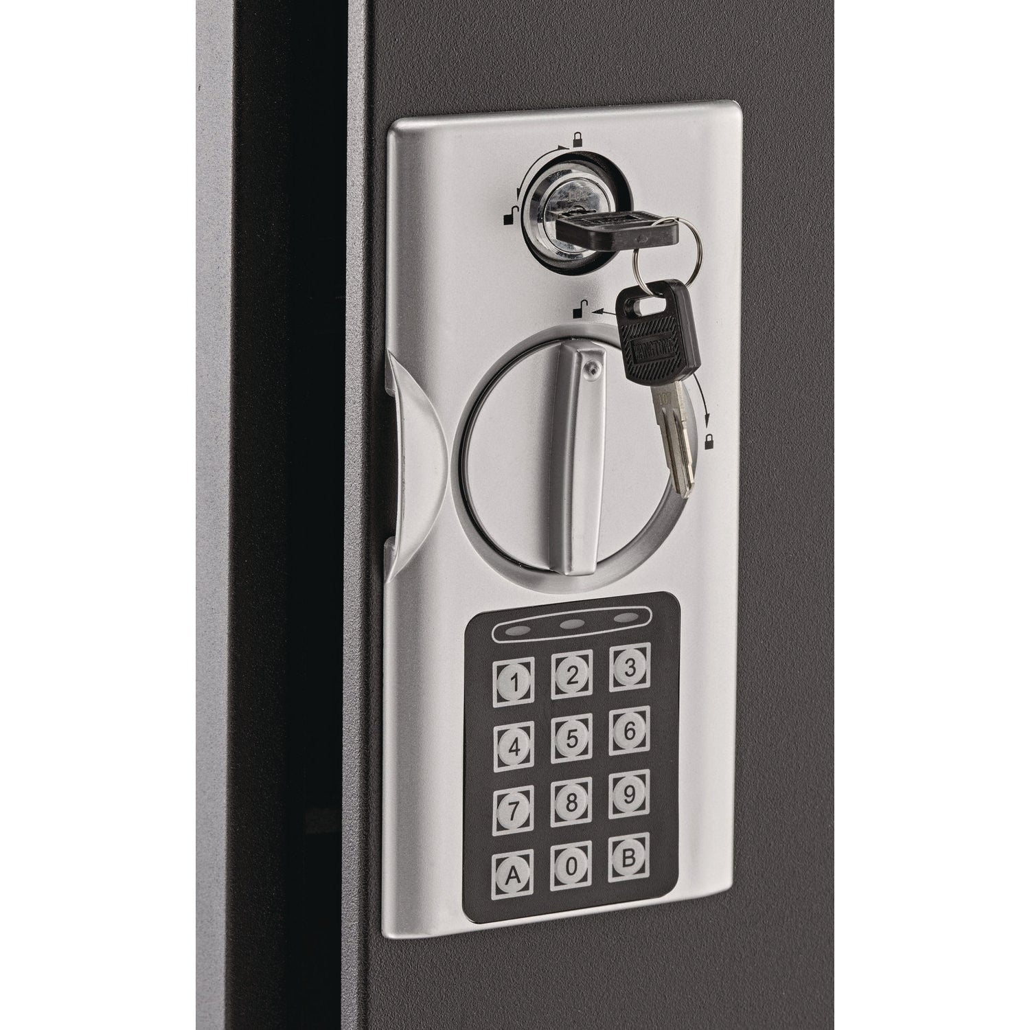 Steel Digital Lock Key Cabinet, 60-Key, 13 x 2.6 x 17, Stainless Steel 304, Black AdirOffice Flipcost